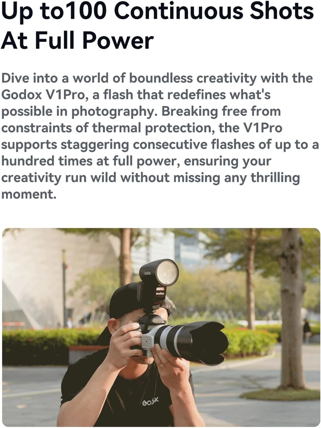 فلاش های بی سیم گودکس GODOX V1PRO N + کیت AK-R1 + 24 عدد ژل فلاش دوربین با سر گرد 1/8000s HSS، حالت فلاش M/TTL زمان شارژ 1.3 ثانیه پشتیبانی از منبع تغذیه Type-C سازگار با دوربین های نیکون