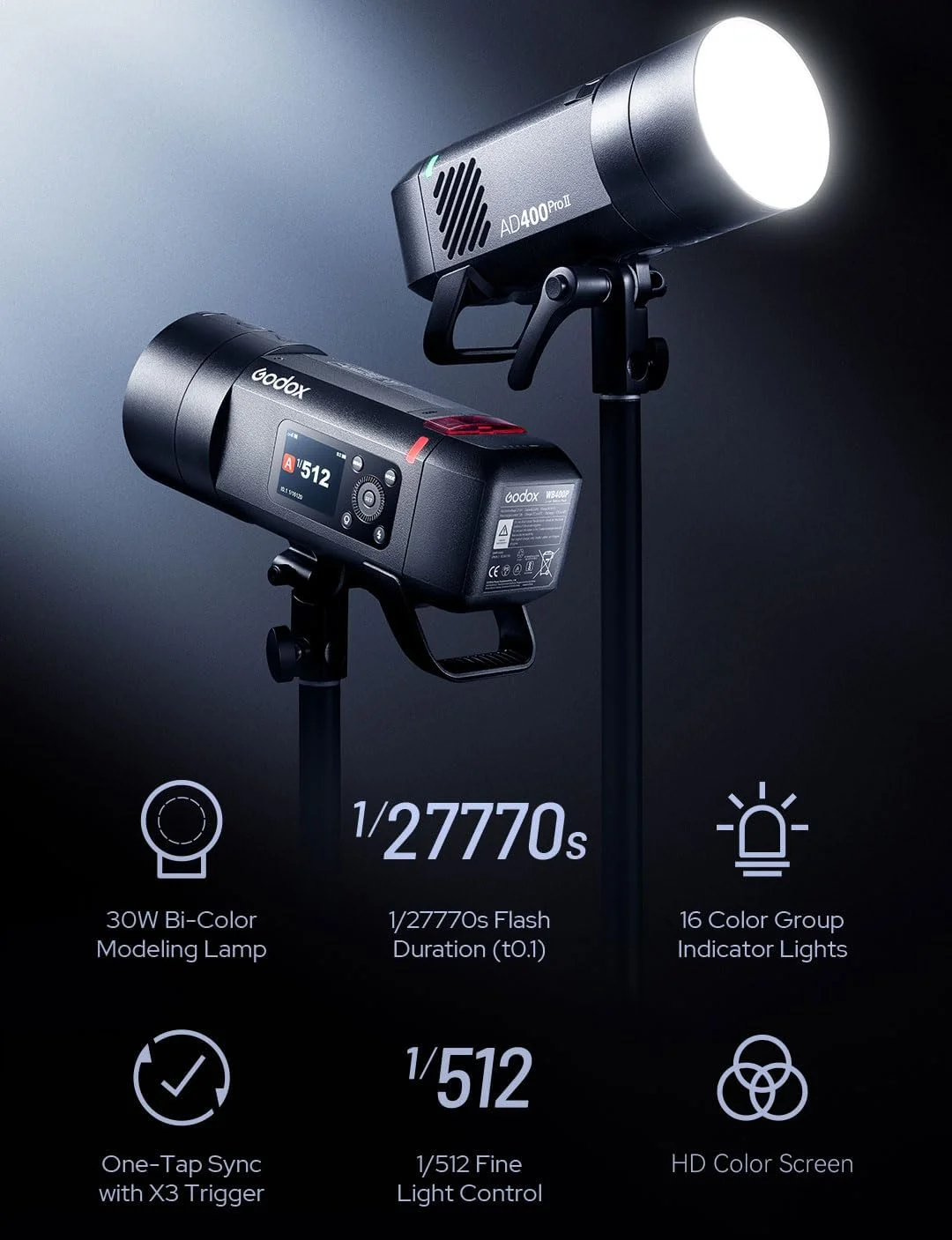 فلاش پرتابل گودکس AD400Pro II