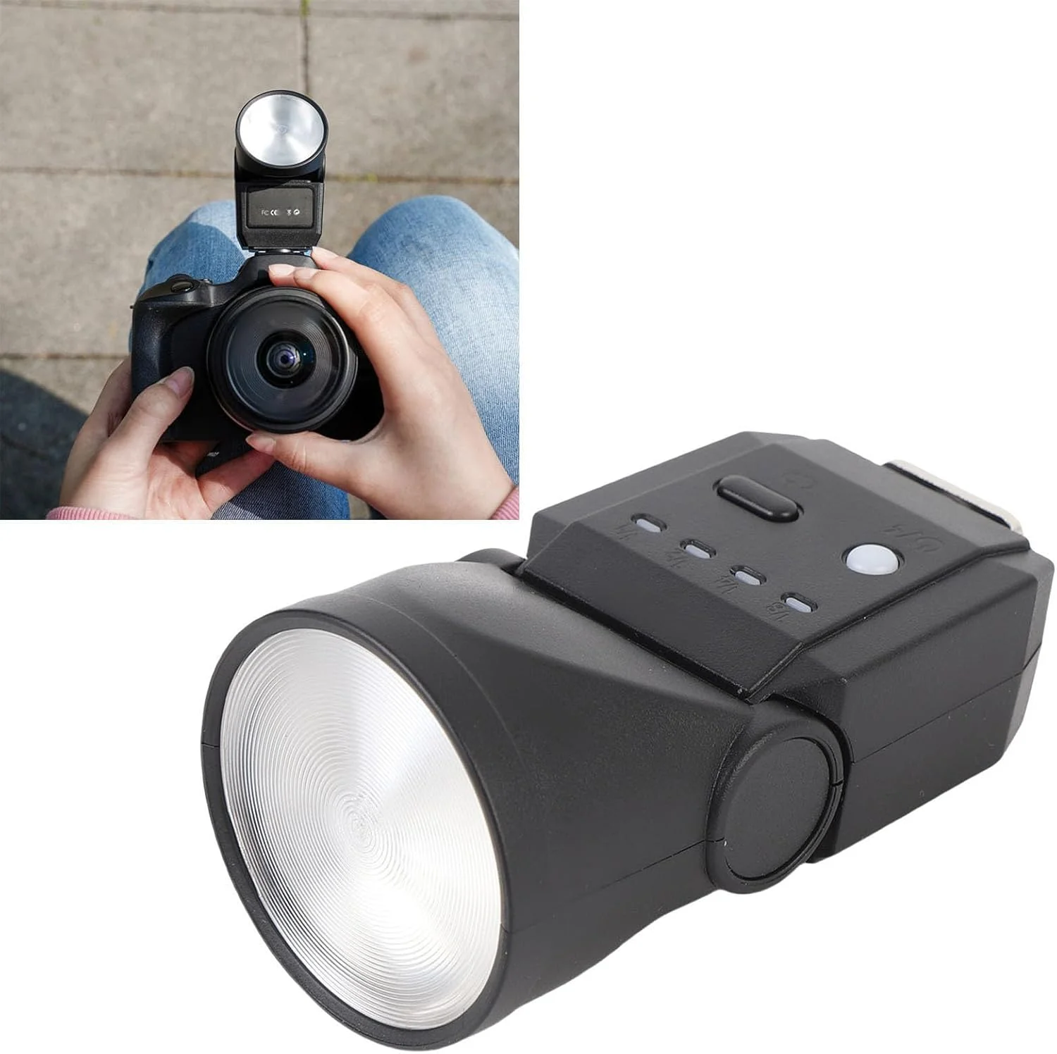 فلاش دوربین برای GN8 6500K CRI97 دوربین های دیجیتال و DSLR، فلاش قابل حمل با پایه اتصال کفشک گرم جهانی GN8، فلاش سریع مداوم، مناسب برای اکثر دوربین های دیجیتال