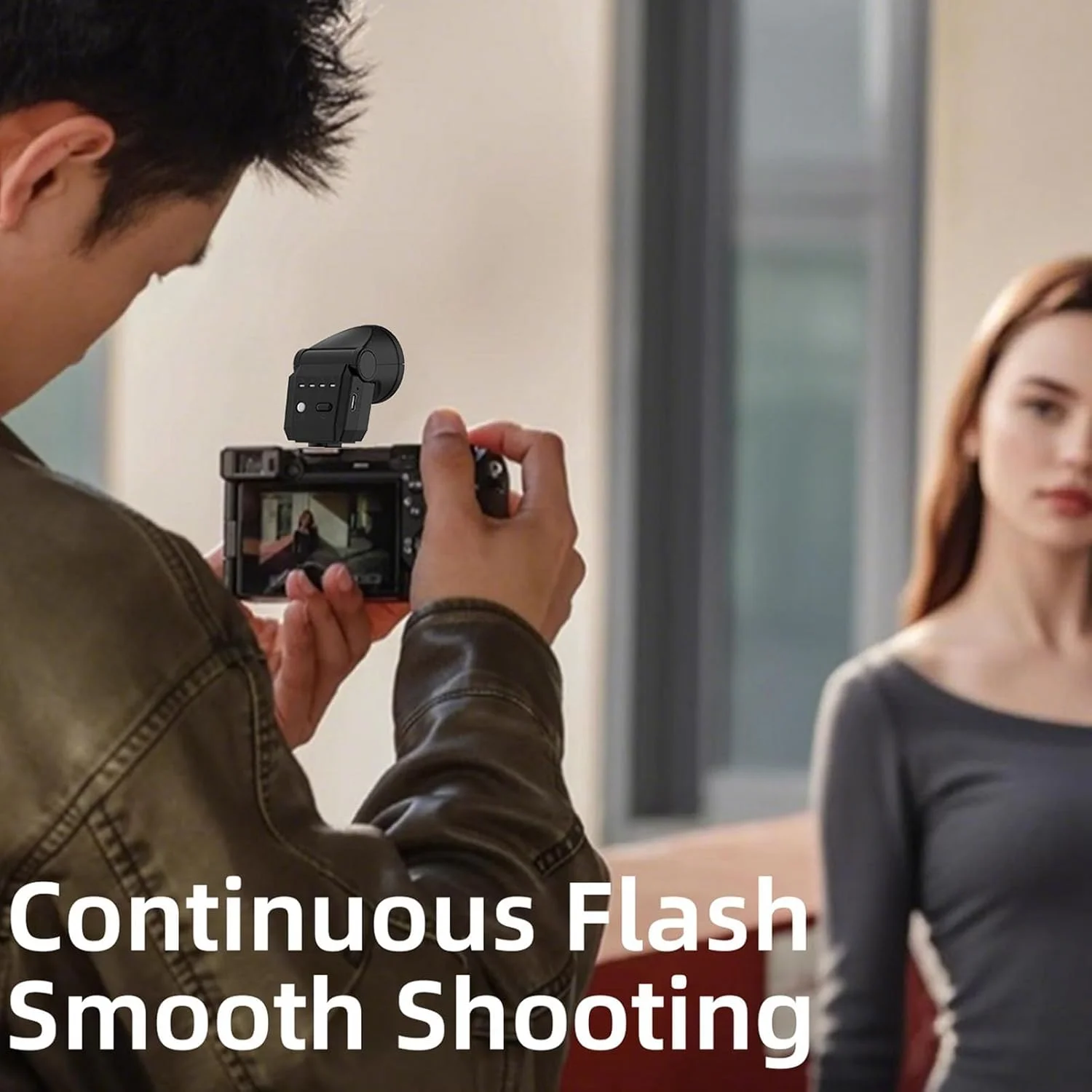 فلاش دوربین برای GN8 6500K CRI97 دوربین های دیجیتال و DSLR، فلاش قابل حمل با پایه اتصال کفشک گرم جهانی GN8، فلاش سریع مداوم، مناسب برای اکثر دوربین های دیجیتال