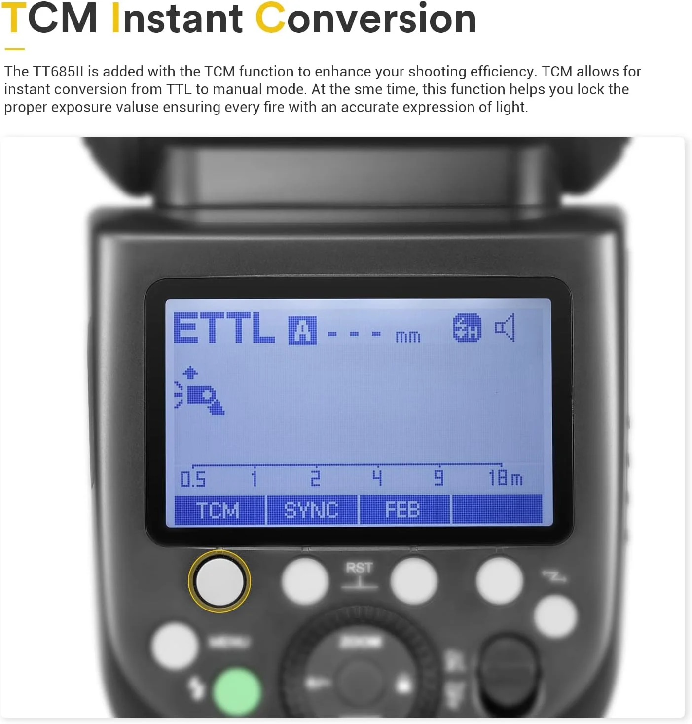 فلاش دوربین Godox TT685II-F TTL Speedlite 2.4G همگام‌سازی پرسرعت 1/8000s GN60 سازگار با فوجی X100F X-T2 X-T1 X-T4 X-T5 X-A3 X-E1 X-E2 X-Pro 2 X100T X-T20 X-T10 X-H2