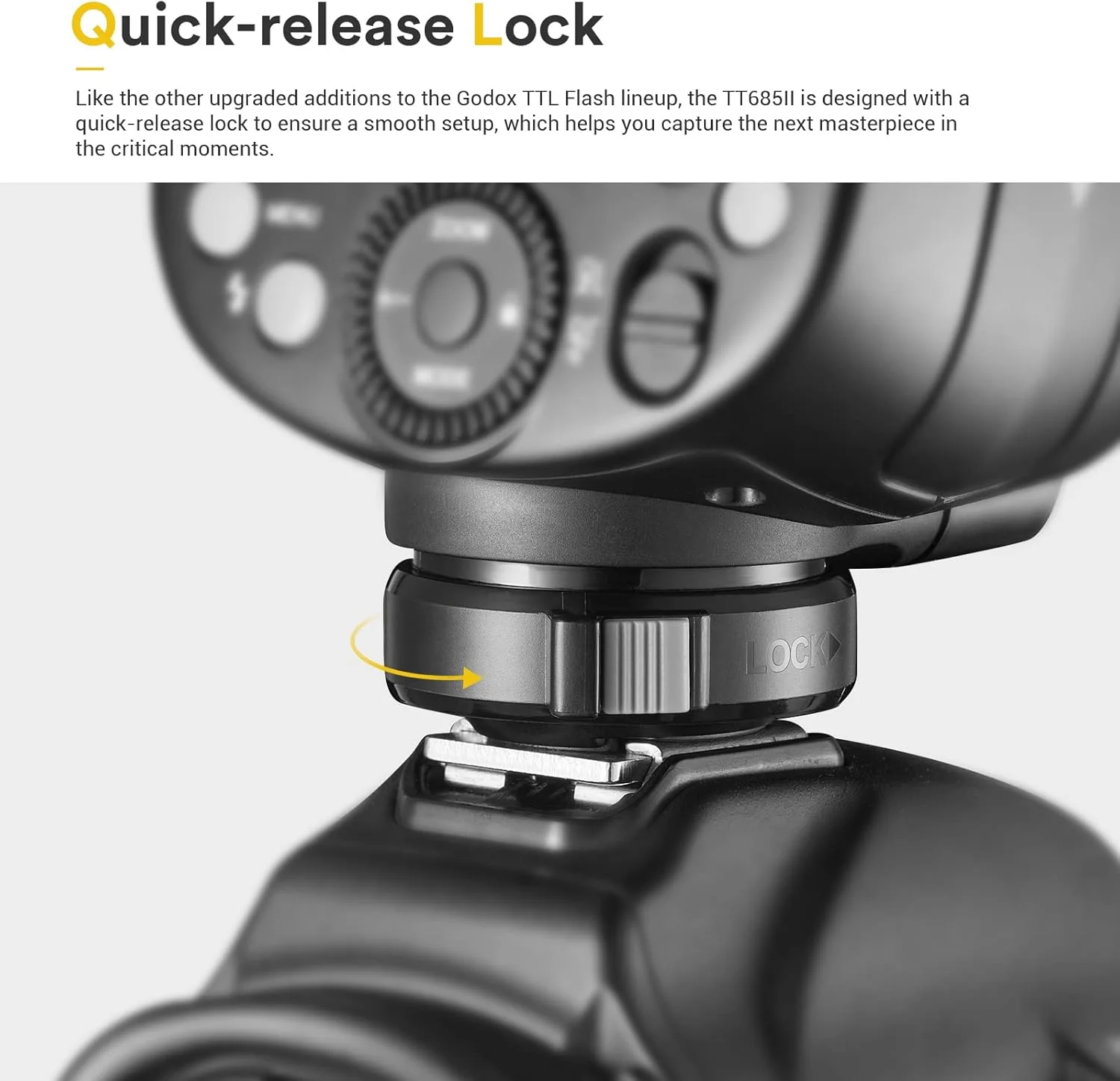 فلاش دوربین Godox TT685II-F TTL Speedlite 2.4G همگام‌سازی پرسرعت 1/8000s GN60 سازگار با فوجی X100F X-T2 X-T1 X-T4 X-T5 X-A3 X-E1 X-E2 X-Pro 2 X100T X-T20 X-T10 X-H2