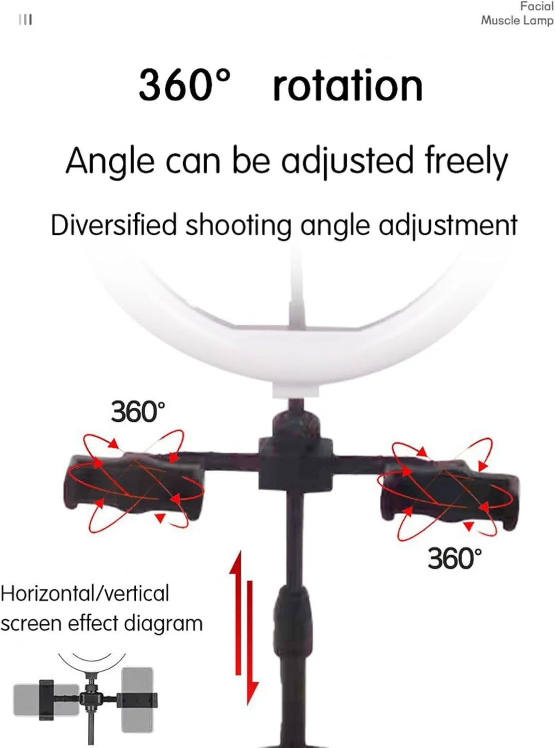 نور حلقه ای برای ویدیو، نور قابل تنظیم، دکمه تنظیم چند منظوره، رابط منبع تغذیه USB، برای پخش زنده، فیلمبرداری، کنفرانس ویدیویی
