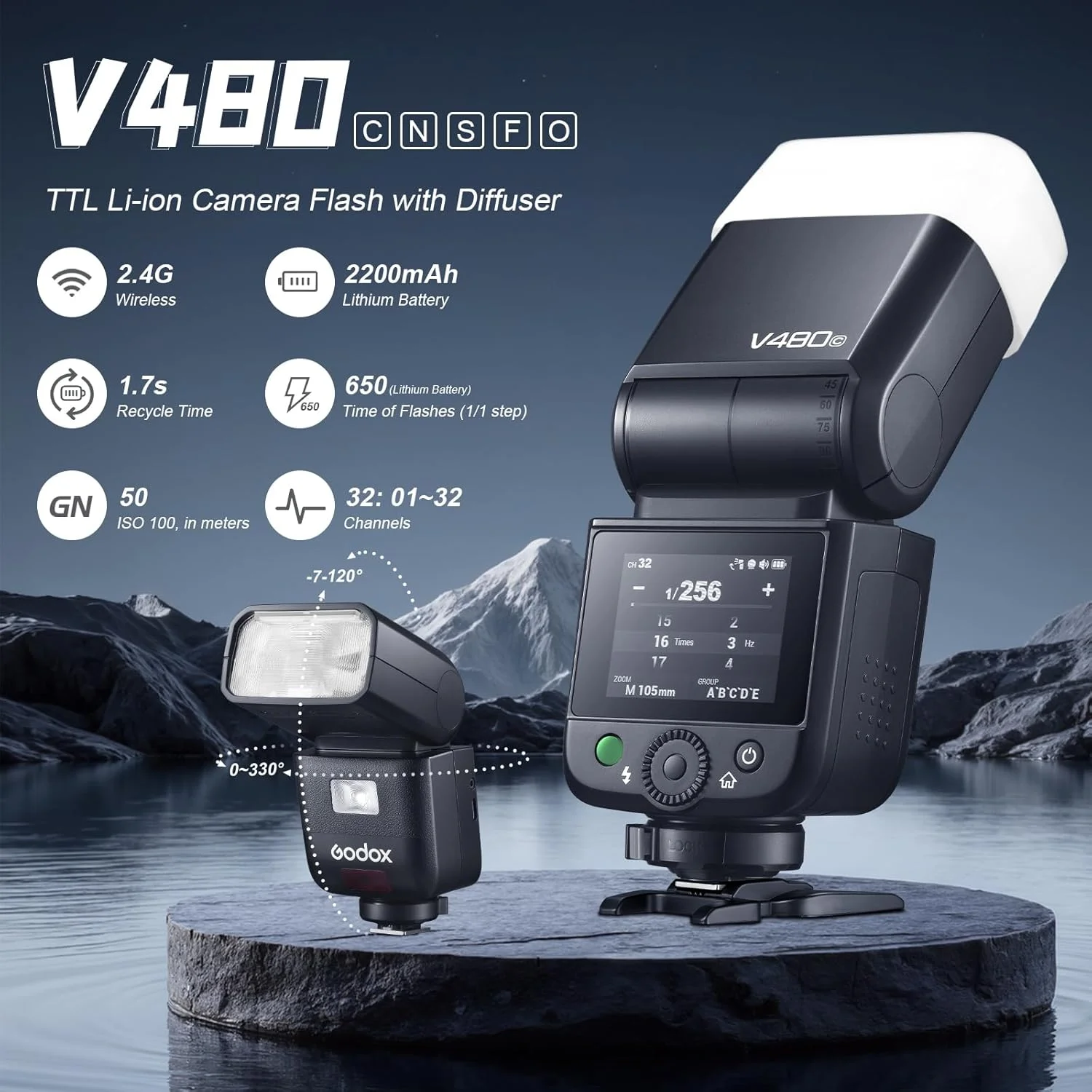 فلاش گودوکس v480 برای دوربین (مناسب المپوس)