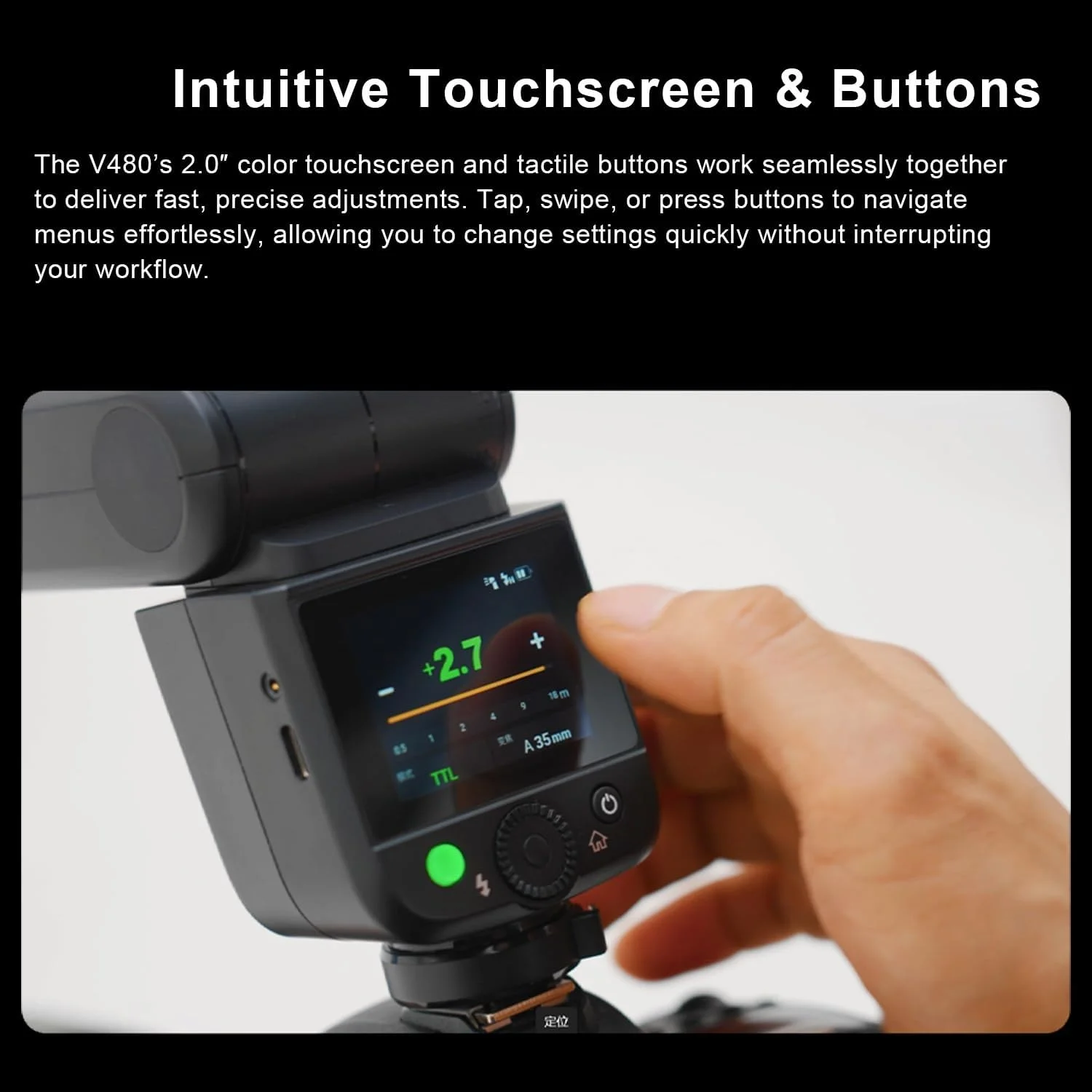 فلاش دوربین لیتیوم-یونی TTL گودوکس V480 مدل C/N/S/F/O (V480C)