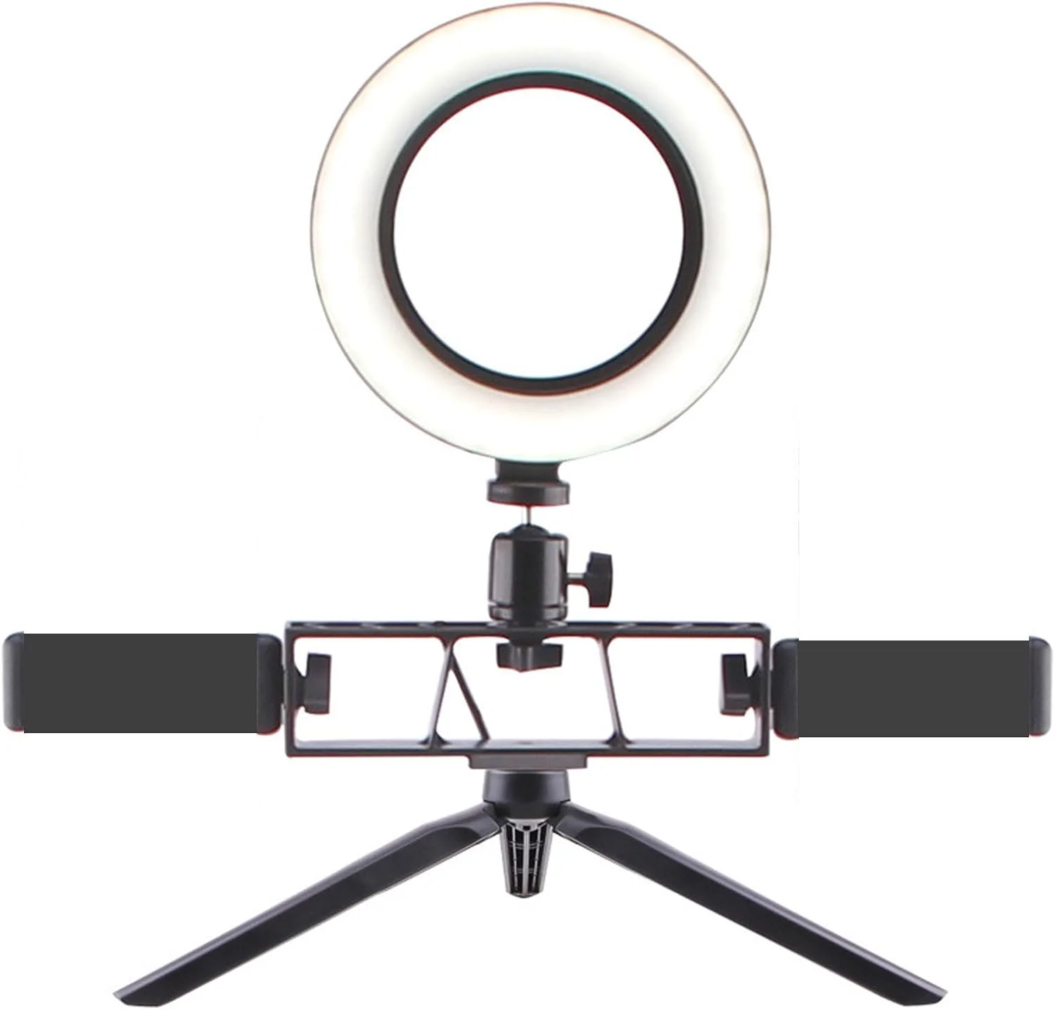 حلقه نور قابل تنظیم، حلقه نور با پایه، 3 دمای رنگ نور، شارژ USB، چرخش 360 درجه، نگهدارنده تلفن دوگانه، برای پخش زنده، فیلمبرداری، سلفی حلقه نور قابل تنظیم، حلقه نور با پایه، 3 دمای رنگ نور، شارژ USB، چرخش 360 درجه، نگهدارنده تلفن دوگانه، برای پخش زنده، فیلمبرداری، سلفی