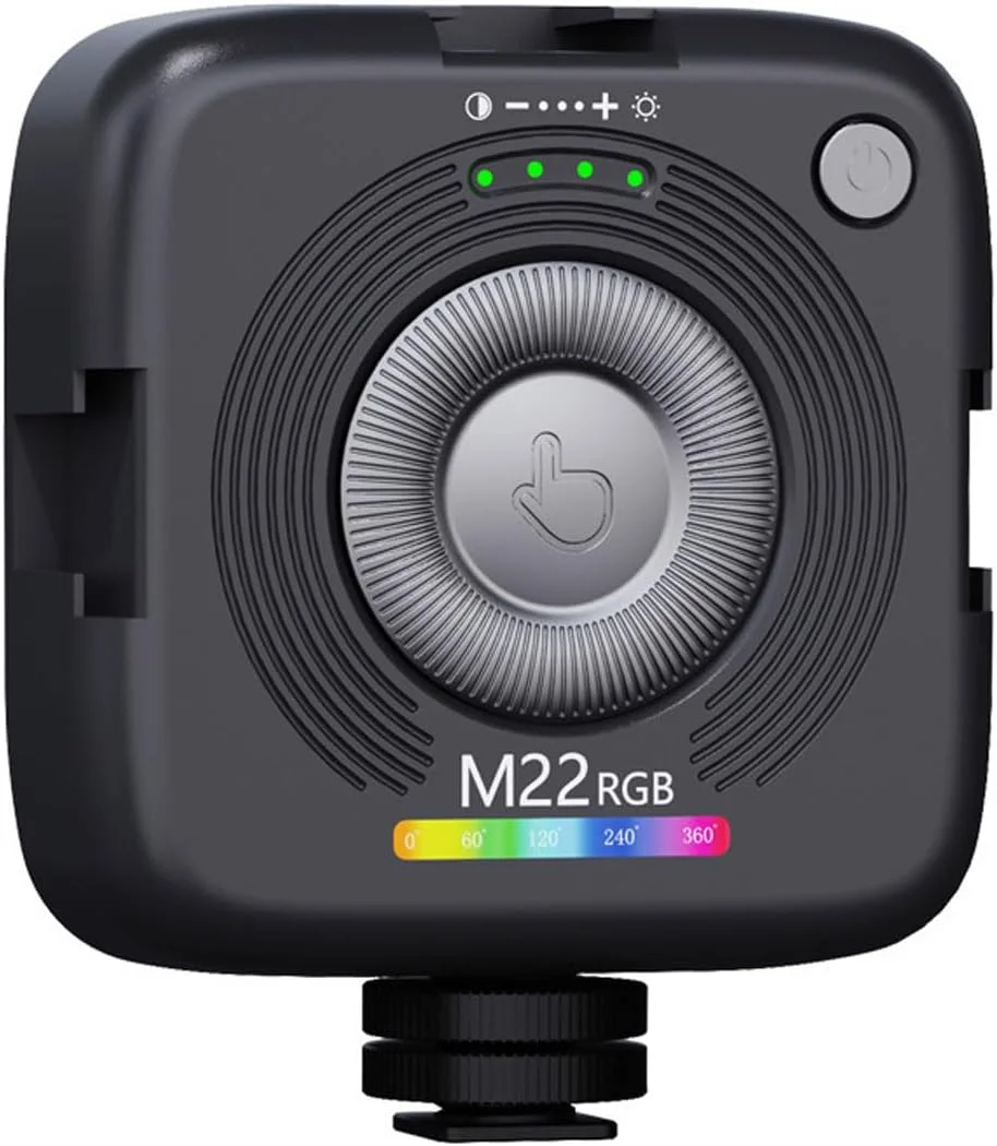 نور ویدئویی RGB مغناطیسی، نور LED برای فیلمبرداری، نور RGB تمام رنگی 360 درجه، قابل شارژ، گیره دار برای تلفن/لپ تاپ/دوربین، برای ویدئو، عکاسی، لایو، سلفی