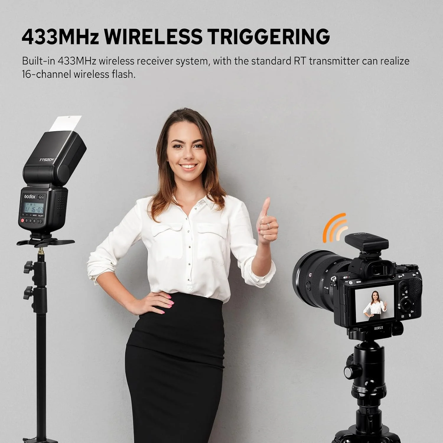 فلاش اسپیدلایت دوربین گودکس TT520III Thinklite Digital GN33 با کنترل نوری S1/S2 و طراحی کفشک تک اتصالی