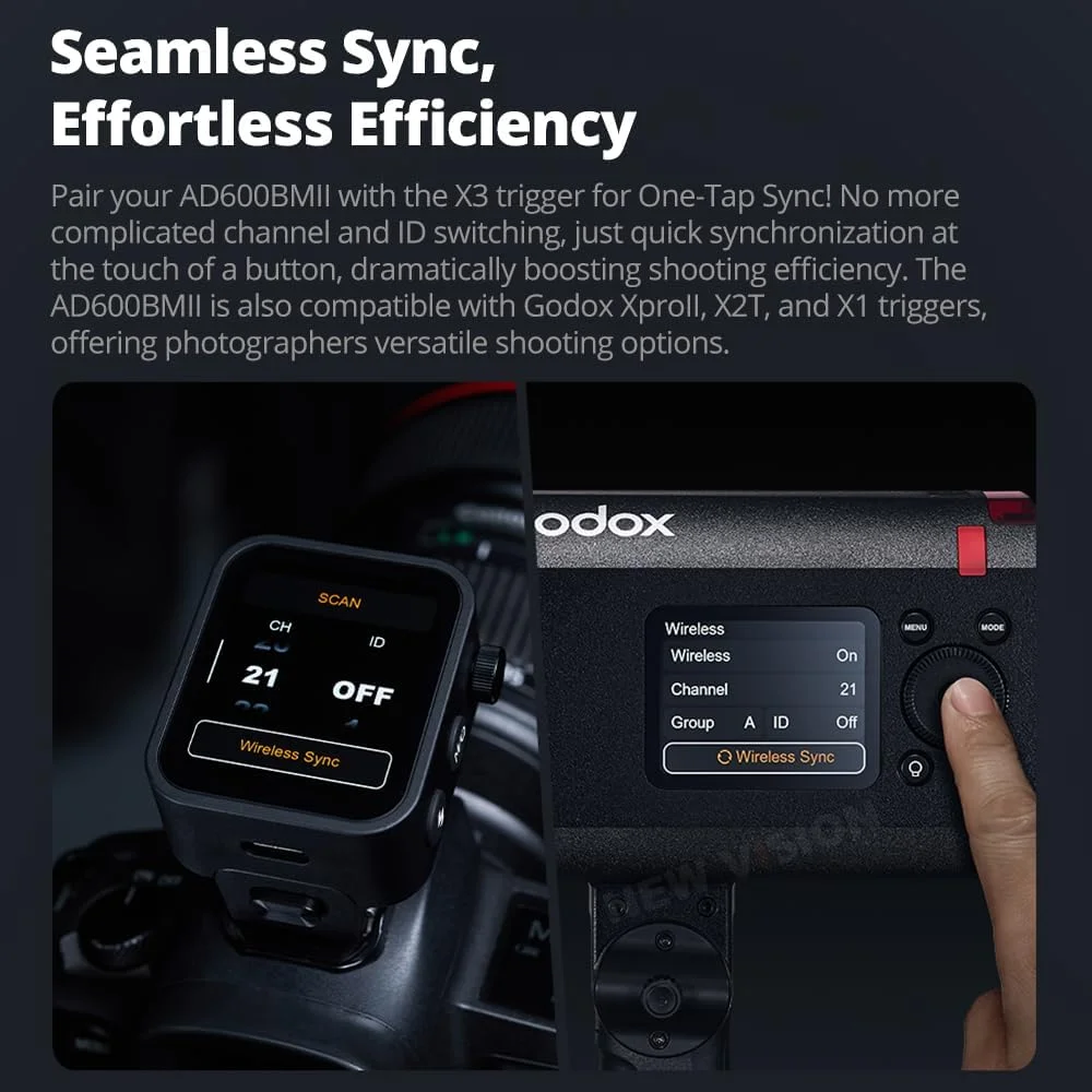 فلاش استودیویی بیرونی گودکس AD600 BM II، 600Ws، سیستم وایرلس 2.4G، TTL GN87 HSS 1/8000s، لامپ مدلینگ 40W 4800K±300K، زمان بازیافت 0.01s~0.9s، 1/1 تا 1/512 با 10 استاپ قدرت (به روز رسانی AD600BM) فلاش استودیویی بیرونی گودکس AD600 BM II، 600Ws، سیستم وایرلس 2.4G، TTL GN87 HSS 1/8000s، لامپ مدلینگ 40W 4800K±300K، زمان بازیافت 0.01s~0.9s، 1/1 تا 1/512 با 10 استاپ قدرت (به روز رسانی AD600BM)