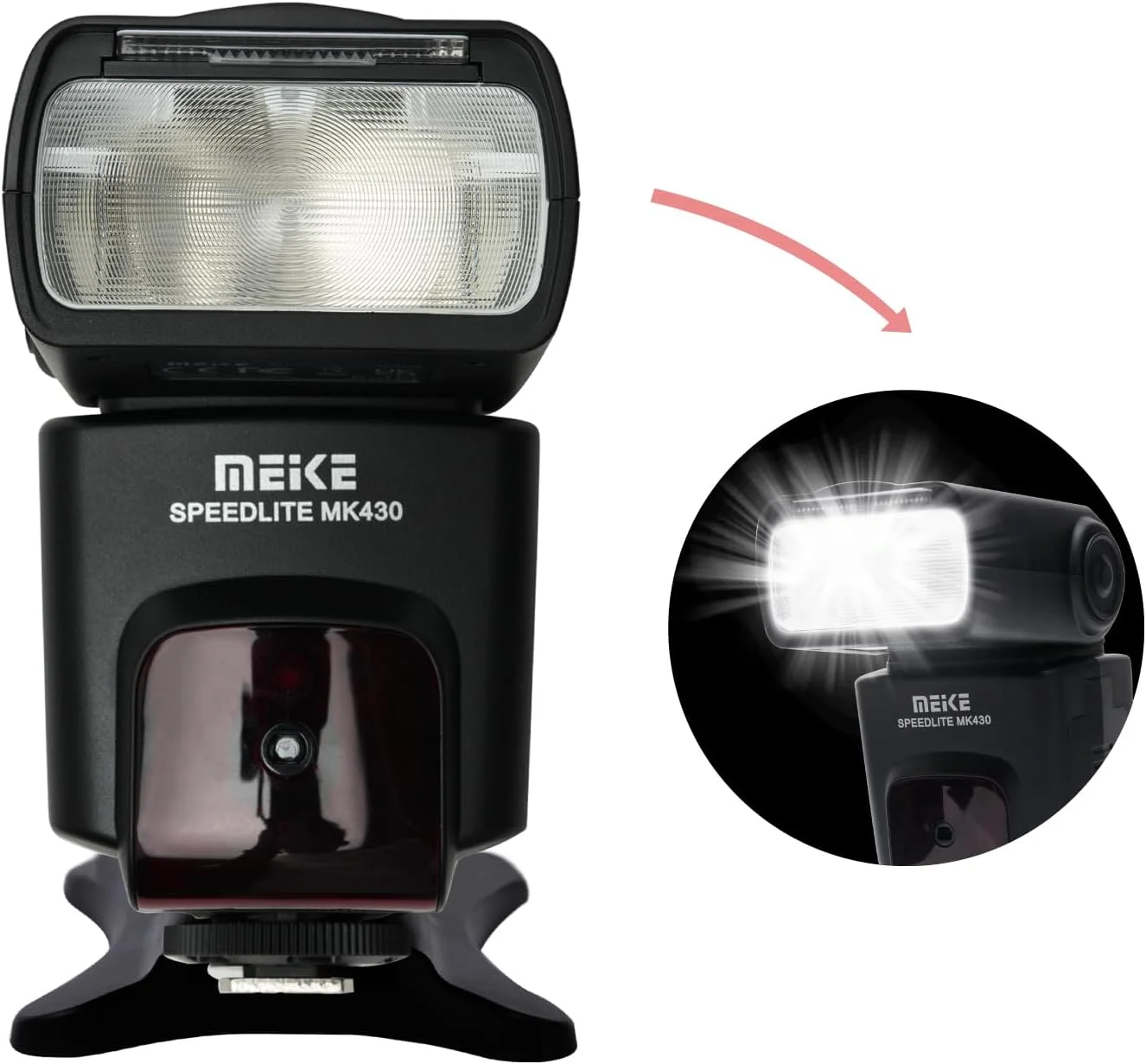 فلاش اکسترنال Meike 430N TTL با صفحه نمایش LCD سازگار با دوربین های نیکون D3400 D3300 D3200 D5600 D850 D750 D7200 D5300 D5500 D500 D7100 D3100 و غیره