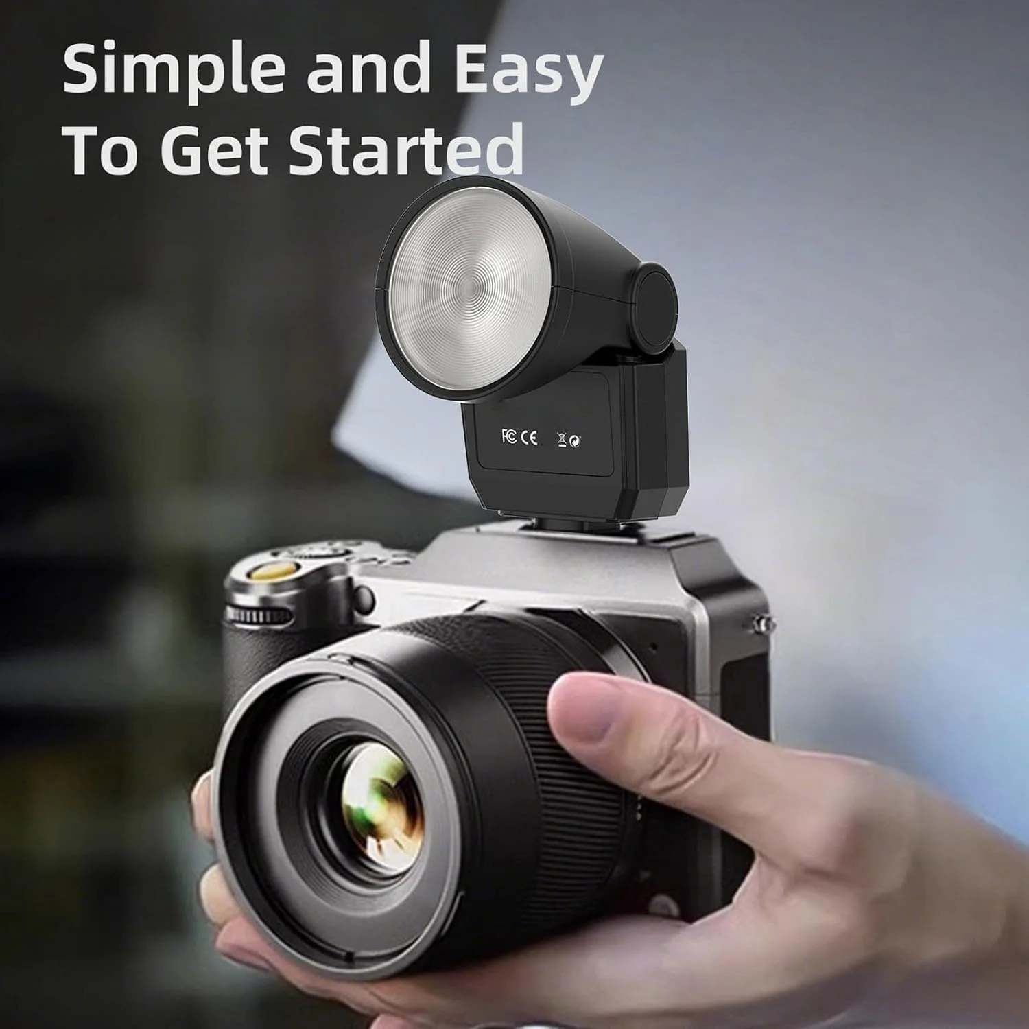 فلاش میکرو دوربین، GN8 6500K CRI97 چراغ قوه مینی برای دوربین های دیجیتال SLR، چراغ قوه DSLR قابل حمل با پایه هات شو، نور پرکننده خارجی جهانی F02