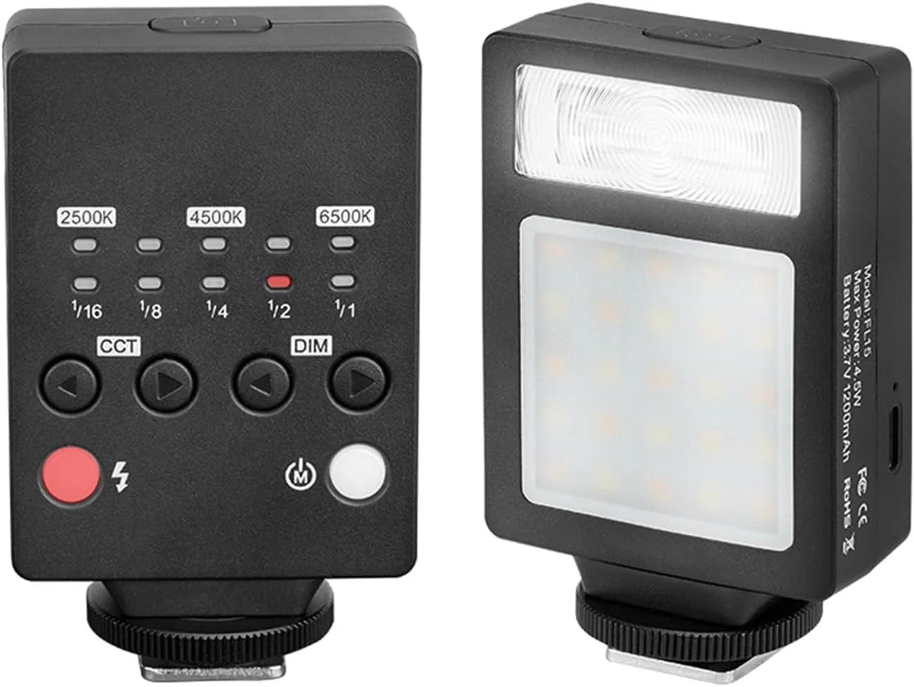 چراغ ویدئویی LED، چراغ قابل حمل دوربین برای عکاسی، 5 سطح روشنایی GN10 2500-6500K لوازم جانبی لامپ پرکننده برای تولید کننده محتوا، پخش زنده، نورافکن عکاسی