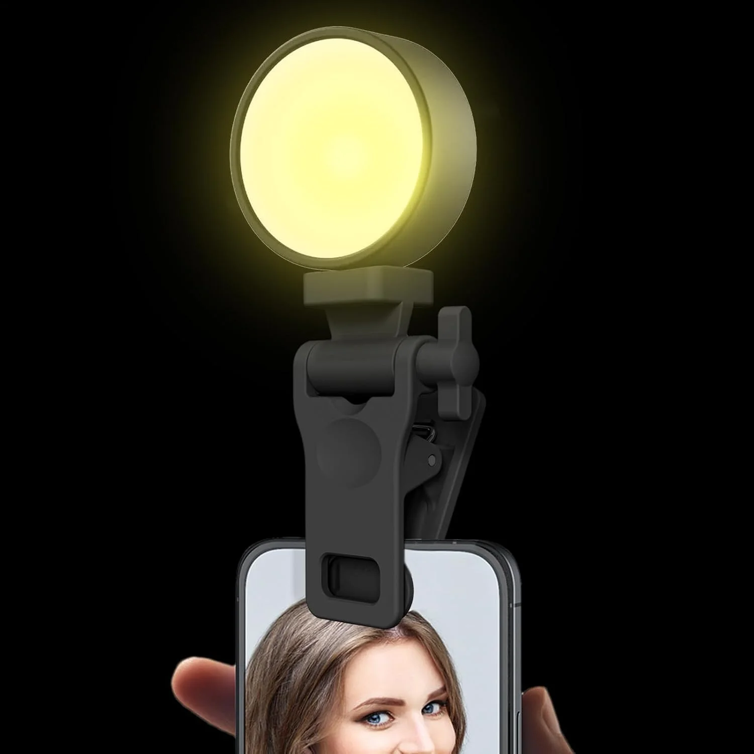 گیره نگهدارنده دوربین مانیتور | گیره جایگزین دوربین مانیتور ضد لغزش | اتصال لامپ LED، نگهدارنده تلفن همراه قابل حمل با اتصال دهنده پیچی 1/4 اینچی برای سه پایه تلفن