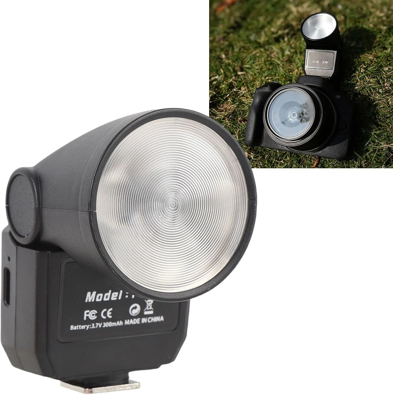 فلاش کوچک قابل حمل GN8، فلاش کوچک با پایه هات شو برای دوربین، نور پرکننده خارجی 6500K CRI97