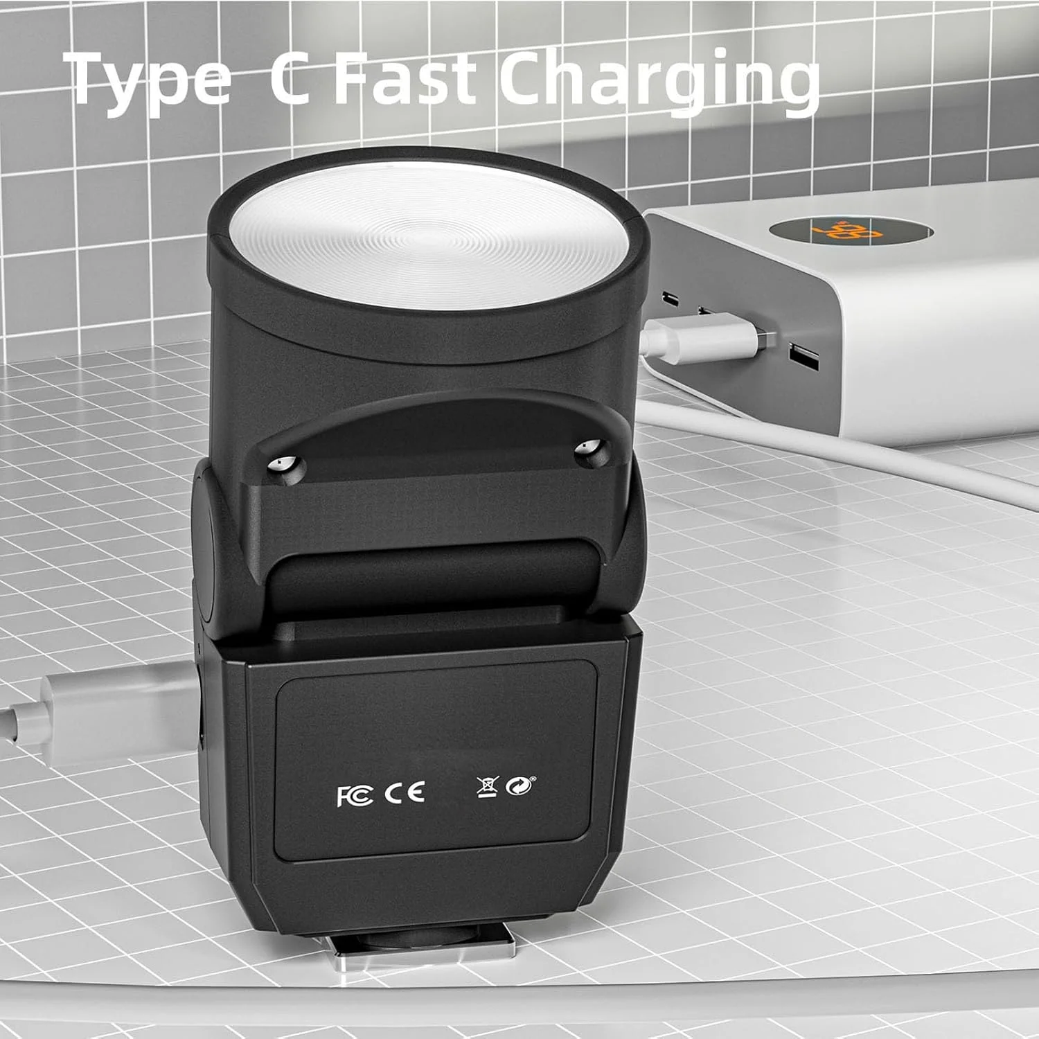 فلاش کوچک قابل حمل GN8، فلاش کوچک با پایه هات شو برای دوربین، نور پرکننده خارجی 6500K CRI97