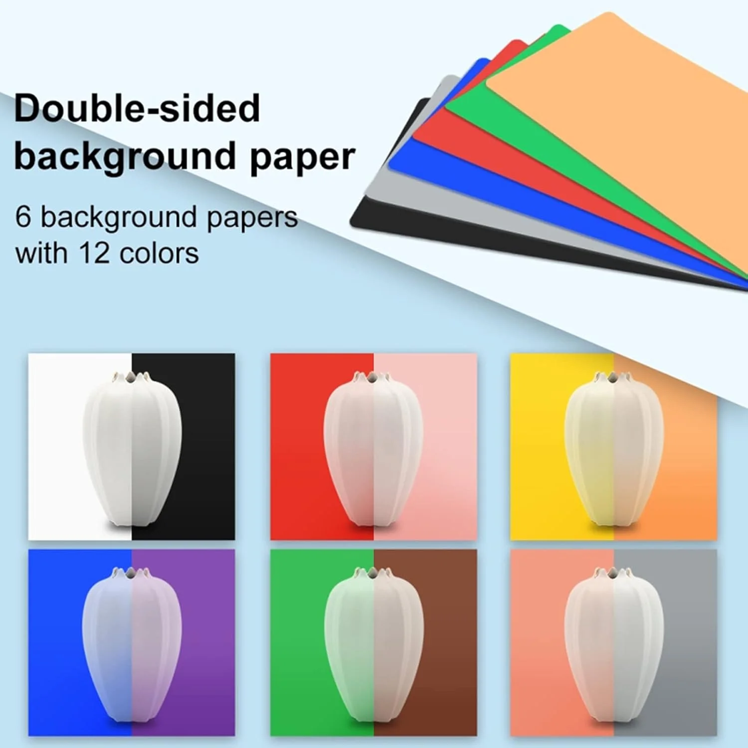 لایت باکس عکاسی تاشو قابل حمل 250 میلی متری Labymos، دارای 3 حالت نور و 10 سطح روشنایی، کنترل کابل USB با 6 کاغذ پس زمینه دو طرفه 12 رنگ لایت باکس عکاسی تاشو قابل حمل 250 میلی متری Labymos، دارای 3 حالت نور و 10 سطح روشنایی، کنترل کابل USB با 6 کاغذ پس زمینه دو طرفه 12 رنگ