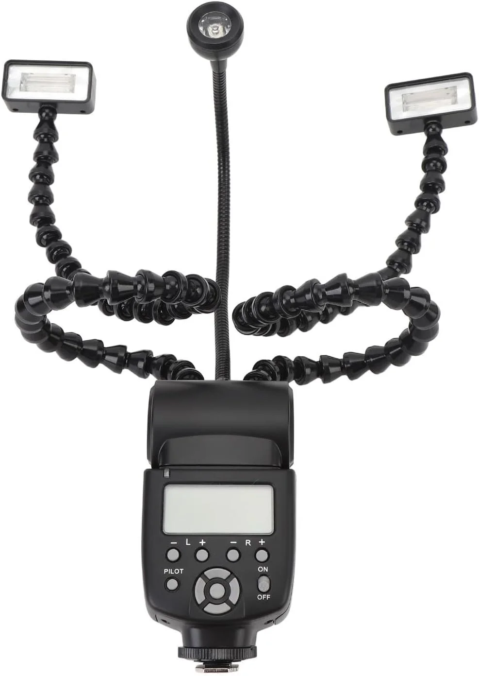 فلاش ماکرو دوربین، چراغ بازوی ماکرو LED با 3 سر و 8 سطح روشنایی قابل تنظیم، نورپردازی عکاسی ماکرو 5600K برای دوربین های DSLR، مناسب برای عکاسی از گیاهان و جواهرات از نمای نزدیک