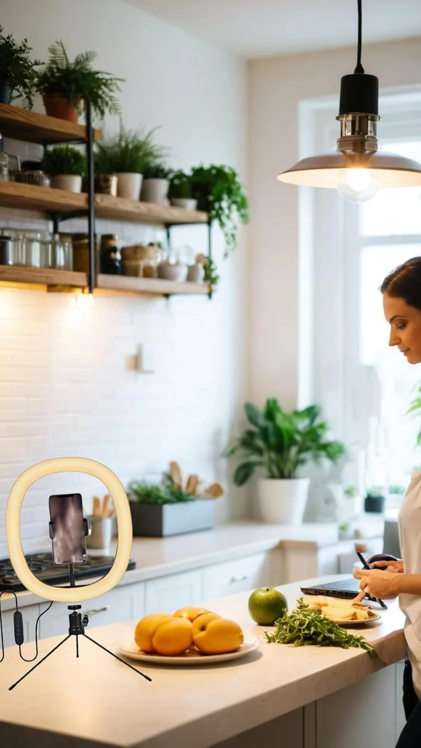 حلقه نور 10 اینچی با قابلیت تنظیم نور - 3 حالت رنگی، مناسب برای عکاسی با آیفون و اندروید، ولاگ، پخش زنده، آموزش های آرایشی حلقه نور 10 اینچی با قابلیت تنظیم نور - 3 حالت رنگی، مناسب برای عکاسی با آیفون و اندروید، ولاگ، پخش زنده، آموزش های آرایشی