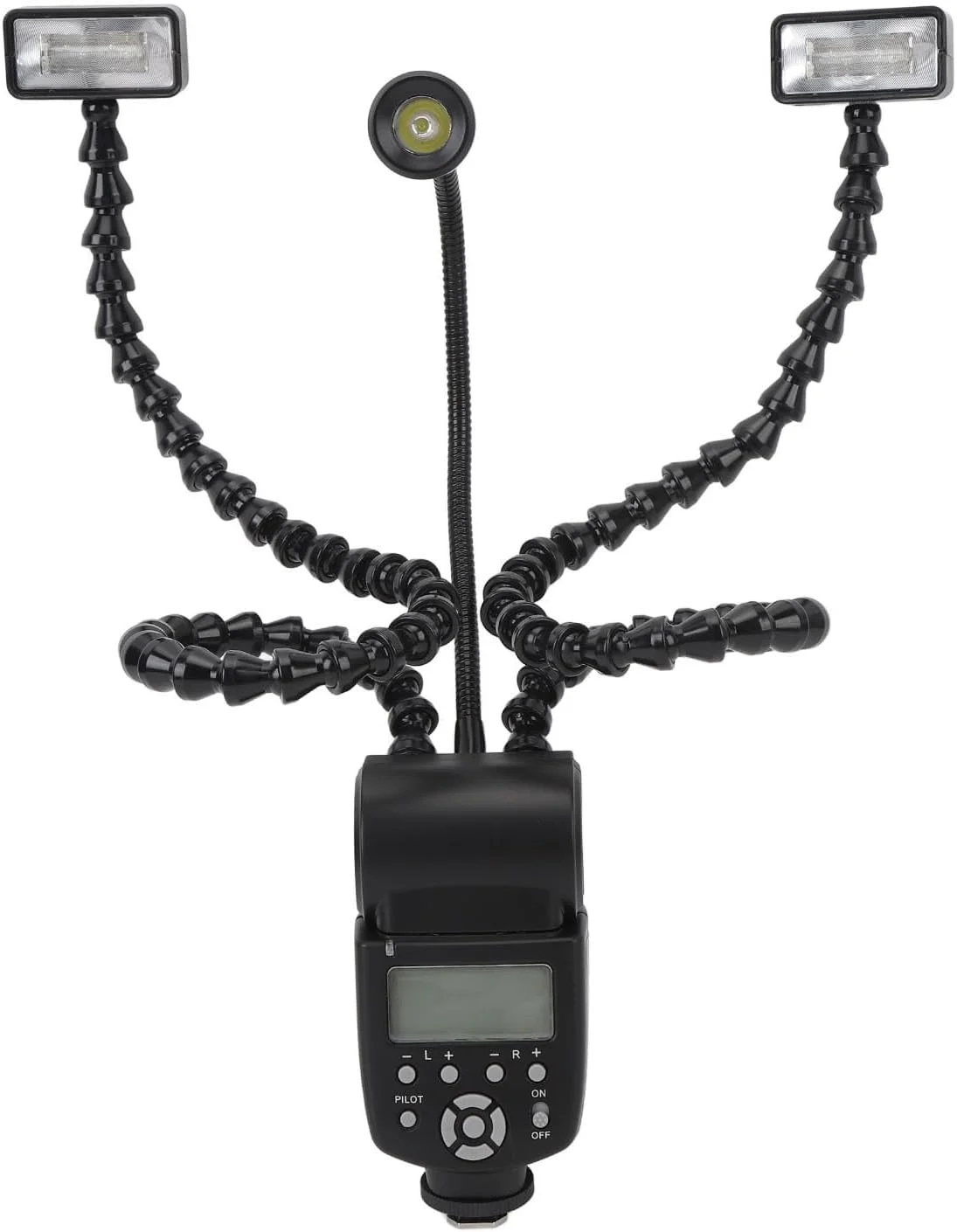 نور ماکرو LED 3 در 1، نورپردازی عکاسی ماکرو 3 سر 5600K با 8 سطح روشنایی با پایه کفشک برای عکاسی از نمای نزدیک گیاهان و جواهرات، کنترل مستقل