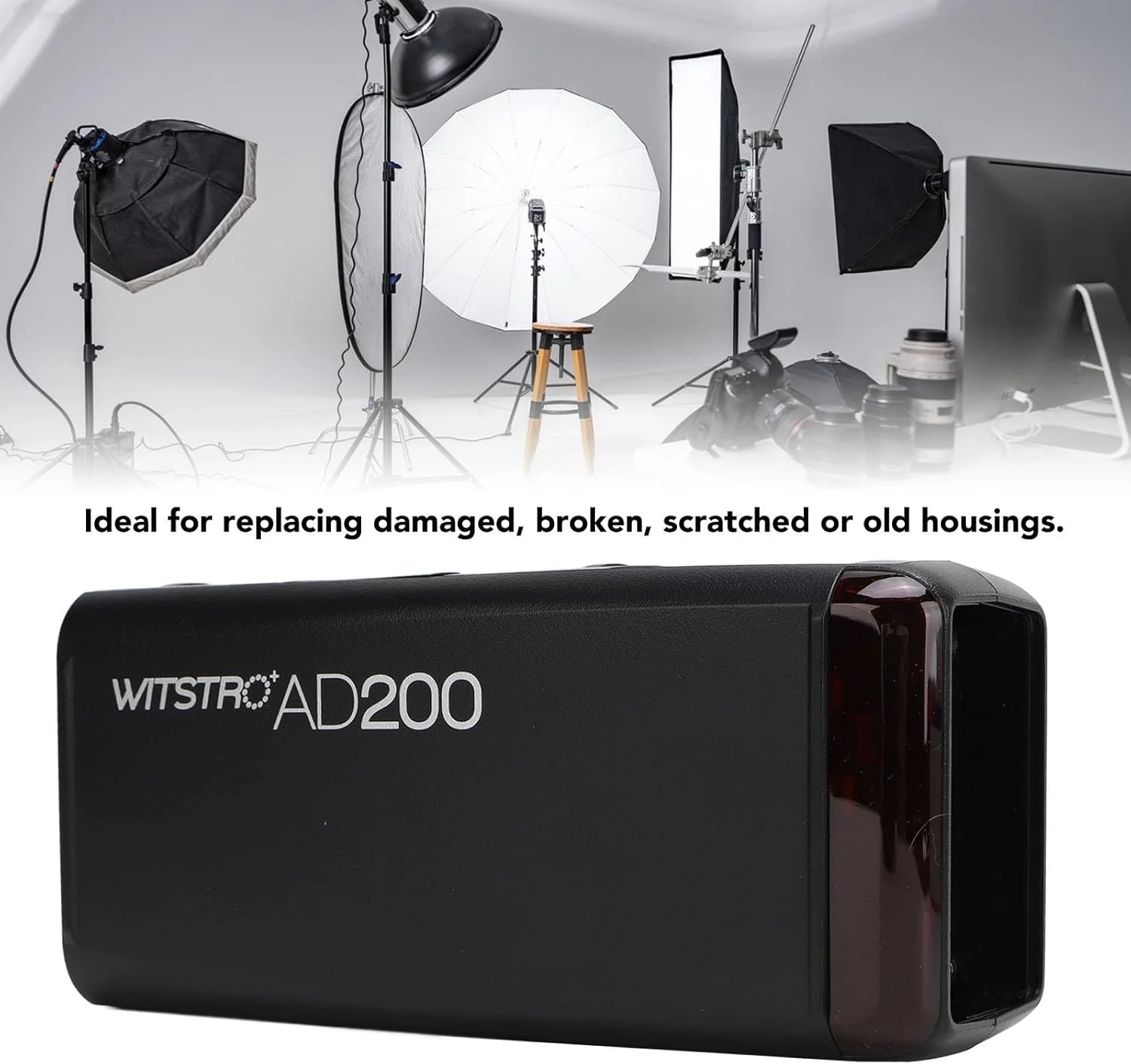 قاب محافظ فلاش AD200، قطعه تعویضی برای تعمیر، ساخته شده از مواد ABS برای افزایش طول عمر قاب محافظ فلاش AD200، قطعه تعویضی برای تعمیر، ساخته شده از مواد ABS برای افزایش طول عمر