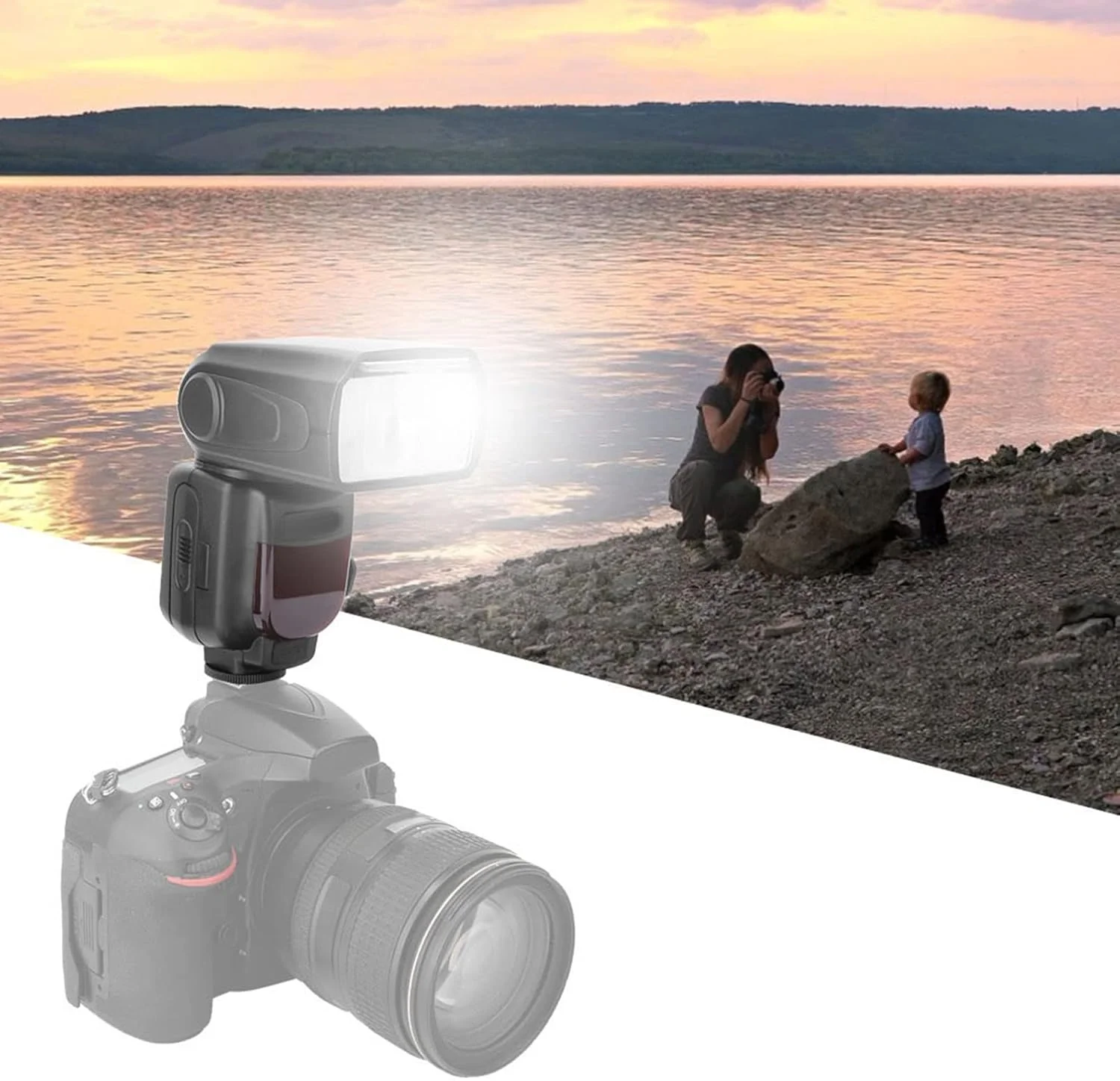 فلاش اکسترنال حرفه ای 2.4 گیگاهرتز بی سیم با صفحه نمایش LCD، مجهز به عملکرد همگام سازی شاتر