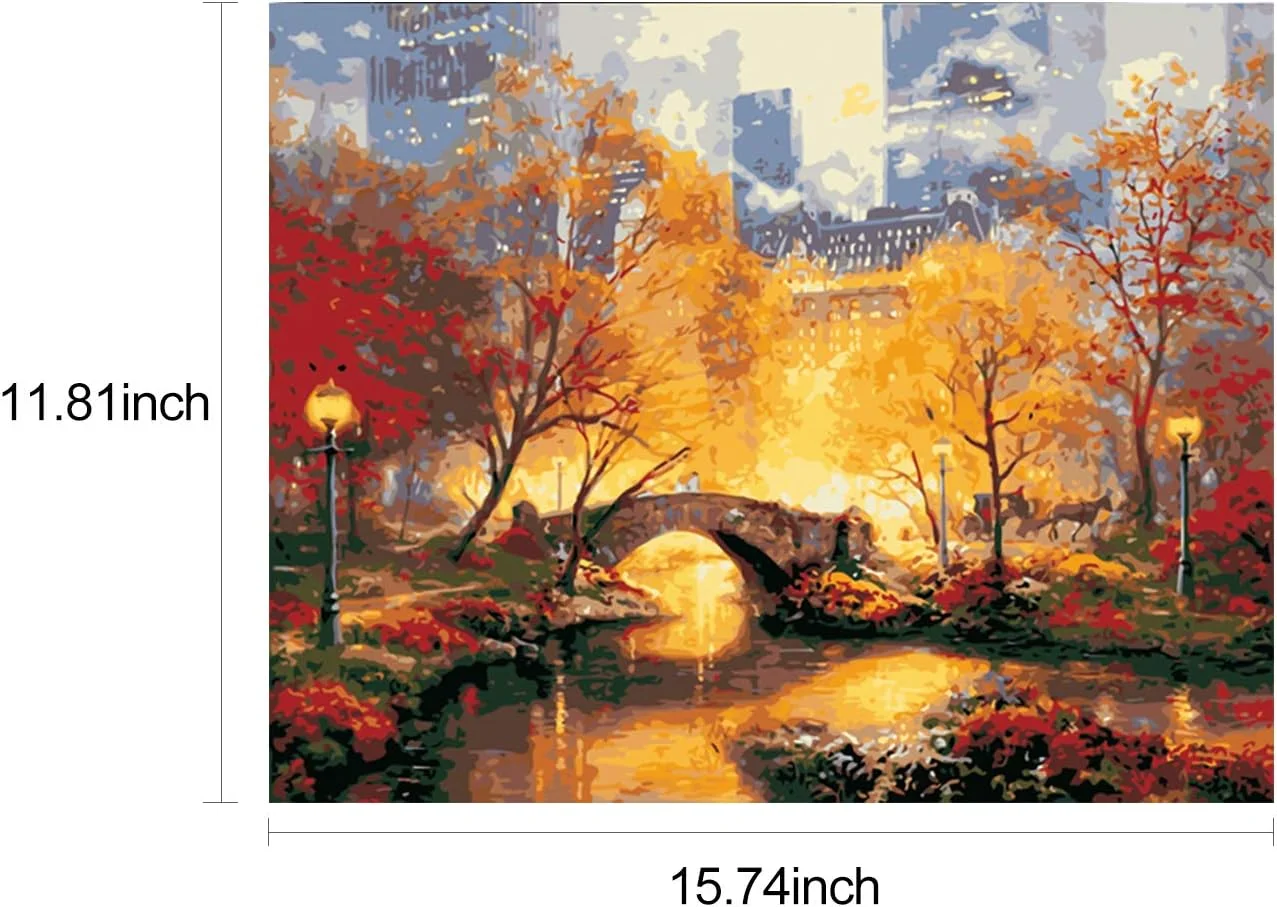 مجموعه نقاشی رنگ روغن روی بوم فاونوو طرح غروب آفتاب، مناسب بزرگسالان، کودکان، مبتدیان، کاردستی و دکور دیوار منزل - سایز 30x40 سانتی متر