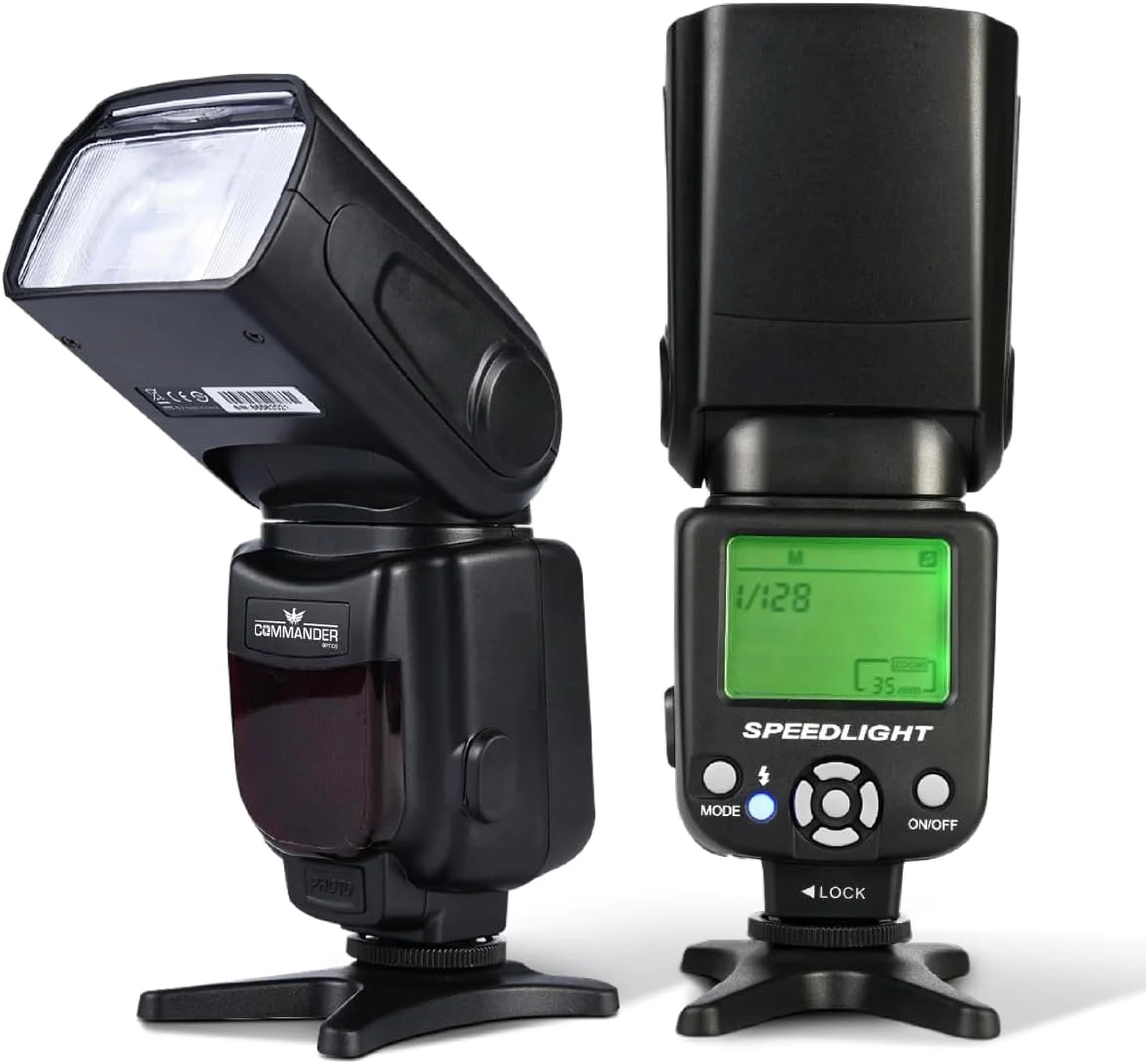 فلاش Commander Optics 950-FL برای دوربین های DSLR و بدون آینه Canon، فلاش دوربین دیجیتال با کفشک استاندارد برای عکاسی استودیویی و فضای باز