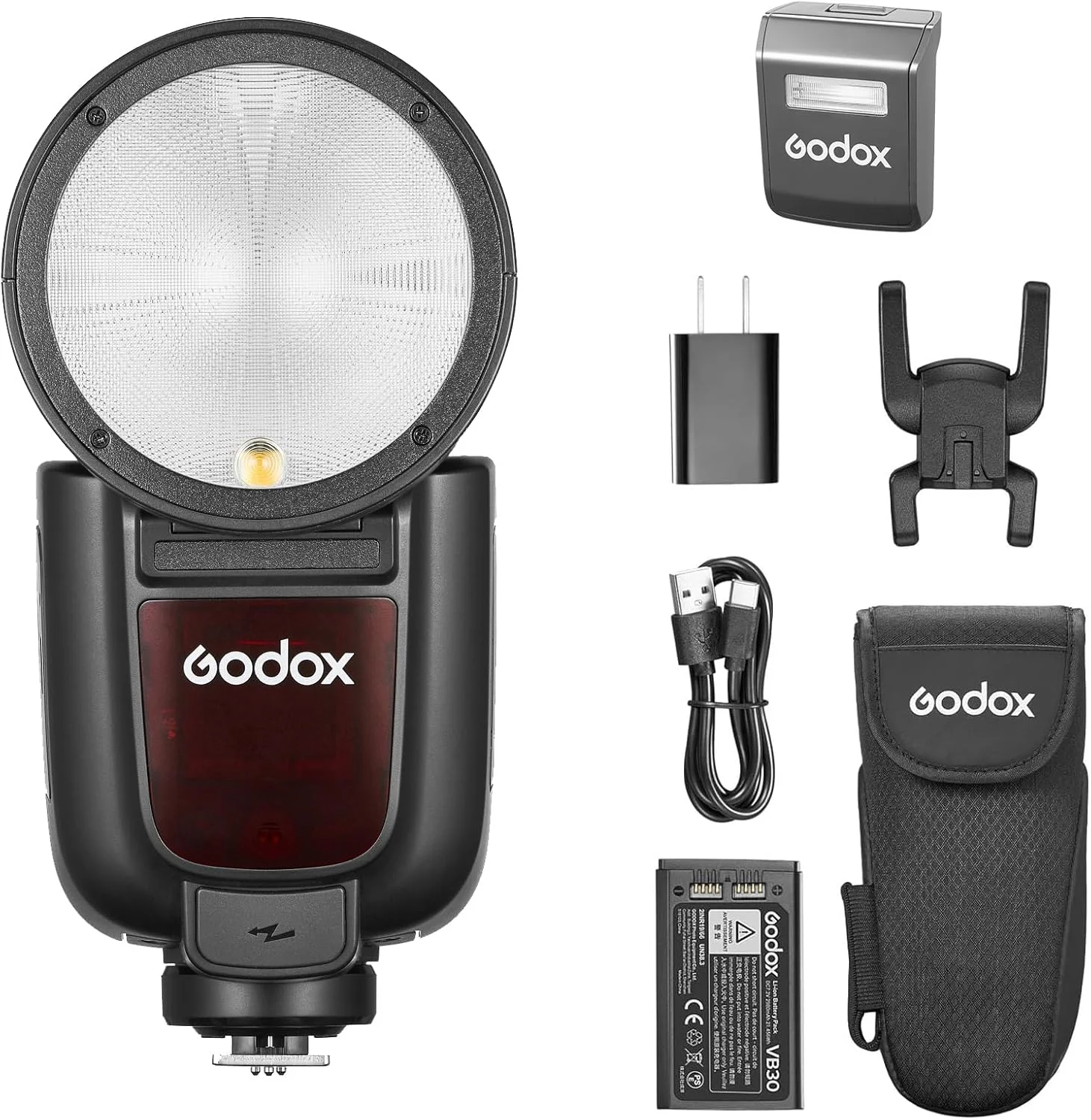 فلاش دوربین گرد Godox V1Pro-C 76W 2.4G X Wireless HSS TTL برای Canon