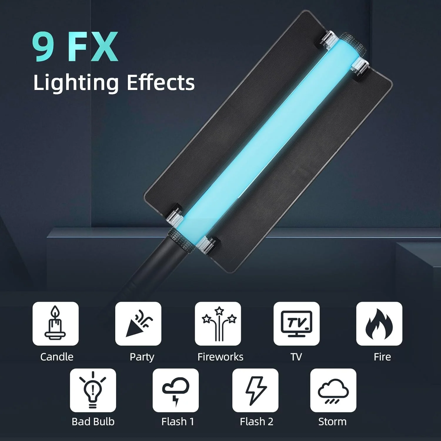 چراغ عکاسی دستی 50 واتی RGB Pepisky، نور LED قابل حمل با صفحه نمایش LED، CRI≥ 95Ra، 2800K-6800K، کم نور شونده پیوسته، 192 مهره، 9 جلوه نوری FX، پشتیبانی از کنترل بی سیم با باردور و ریموت