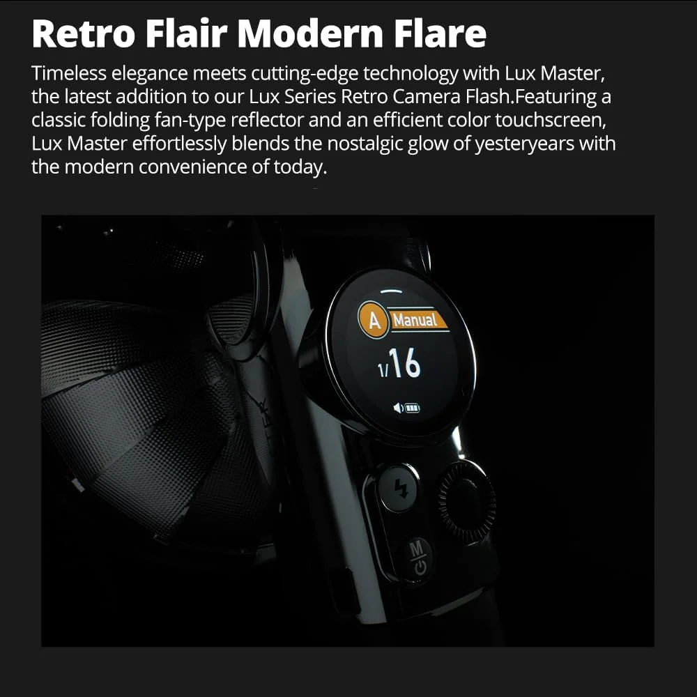 فلاش رترو گودوکس Lux Master با صفحه لمسی TTL HSS، سازگار با تریگرهای وایرلس 2.4G گودوکس X3 X2 XPRO، دمای رنگ 6000K ± 300K، کنترل اپتیکال S1/S2 برای دوربین های کانن، نیکون، سونی، فوجی، هاسلبلاد (1 عدد) فلاش رترو گودوکس Lux Master با صفحه لمسی TTL HSS، سازگار با تریگرهای وایرلس 2.4G گودوکس X3 X2 XPRO، دمای رنگ 6000K ± 300K، کنترل اپتیکال S1/S2 برای دوربین های کانن، نیکون، سونی، فوجی، هاسلبلاد (1 عدد)