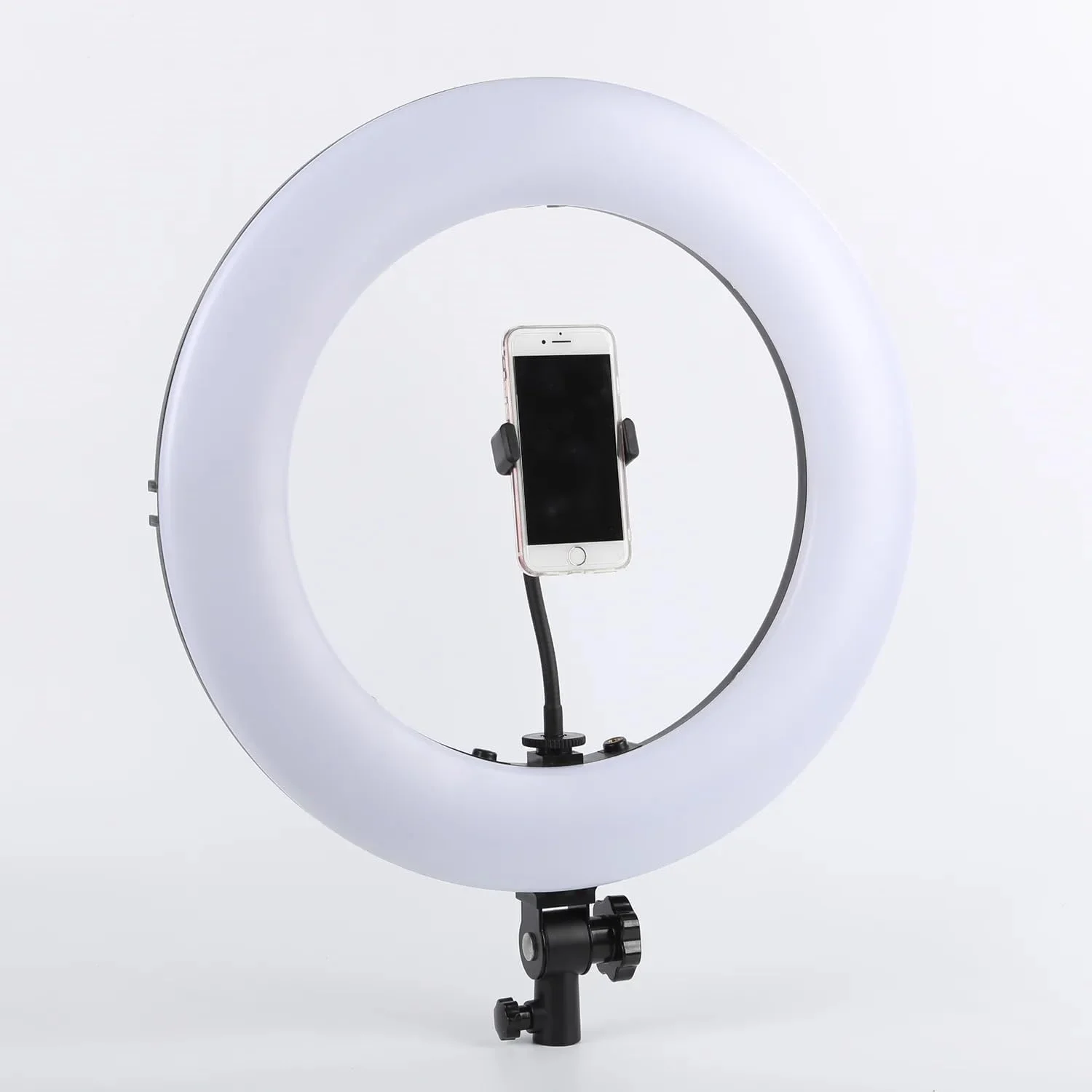 حلقه نور SM1888 II سایز 18 اینچ 90 وات LED با جایگاه باتری، نورپردازی عکاسی برای سلفی، آرایش و پخش زنده