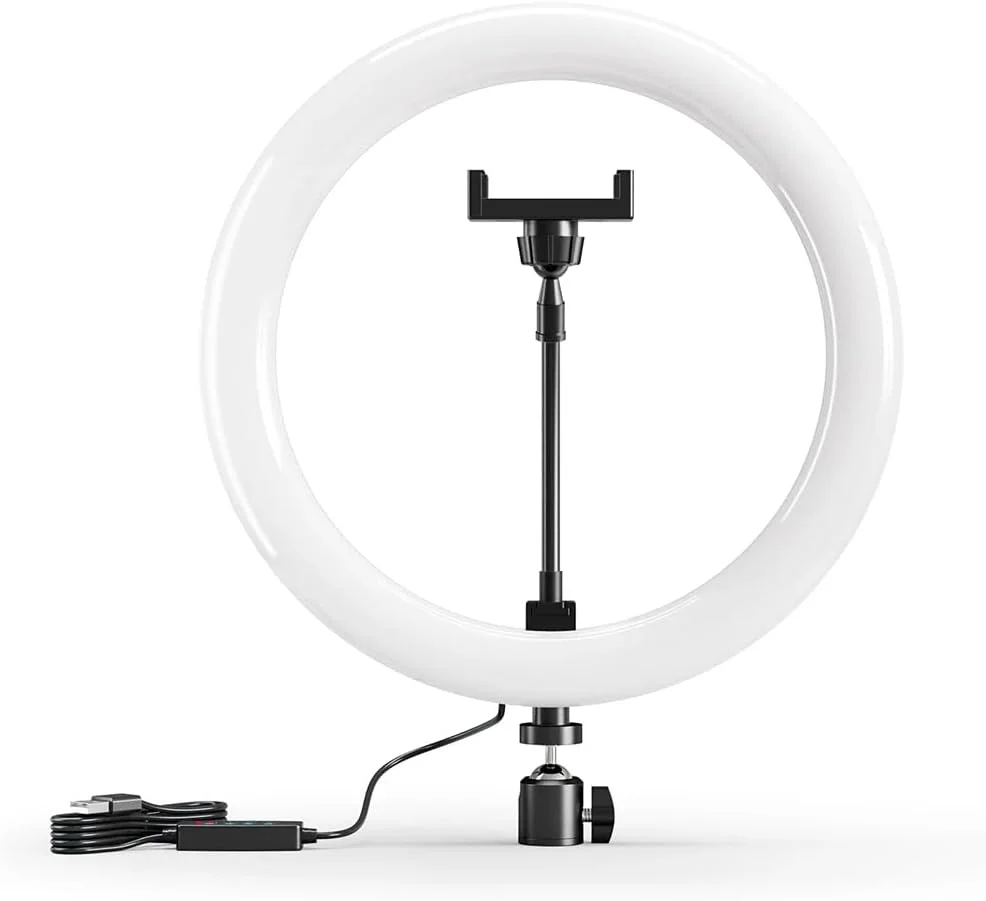 کیت نور حلقه ای سلفی دو رنگ RGB: نور حلقه ای LED ۱۳ اینچی با پایه سه پایه برای تولیدکنندگان محتوای یوتیوب و تیک تاک