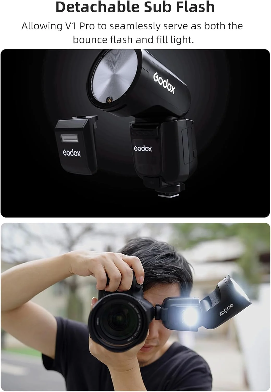 فلاش ثانویه جداشدنی گودکس SU-1 برای فلاش اسپیدلایت سری GODOX V1 Pro
