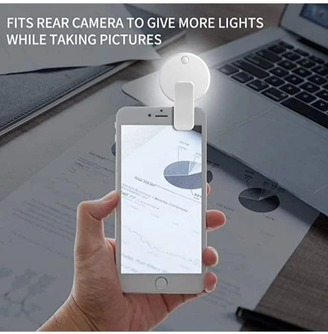 نور حلقه ای سلفی کوچک گیره ای قابل تنظیم قابل حمل شارژی برای تلفن مدل Hotlife-11218
