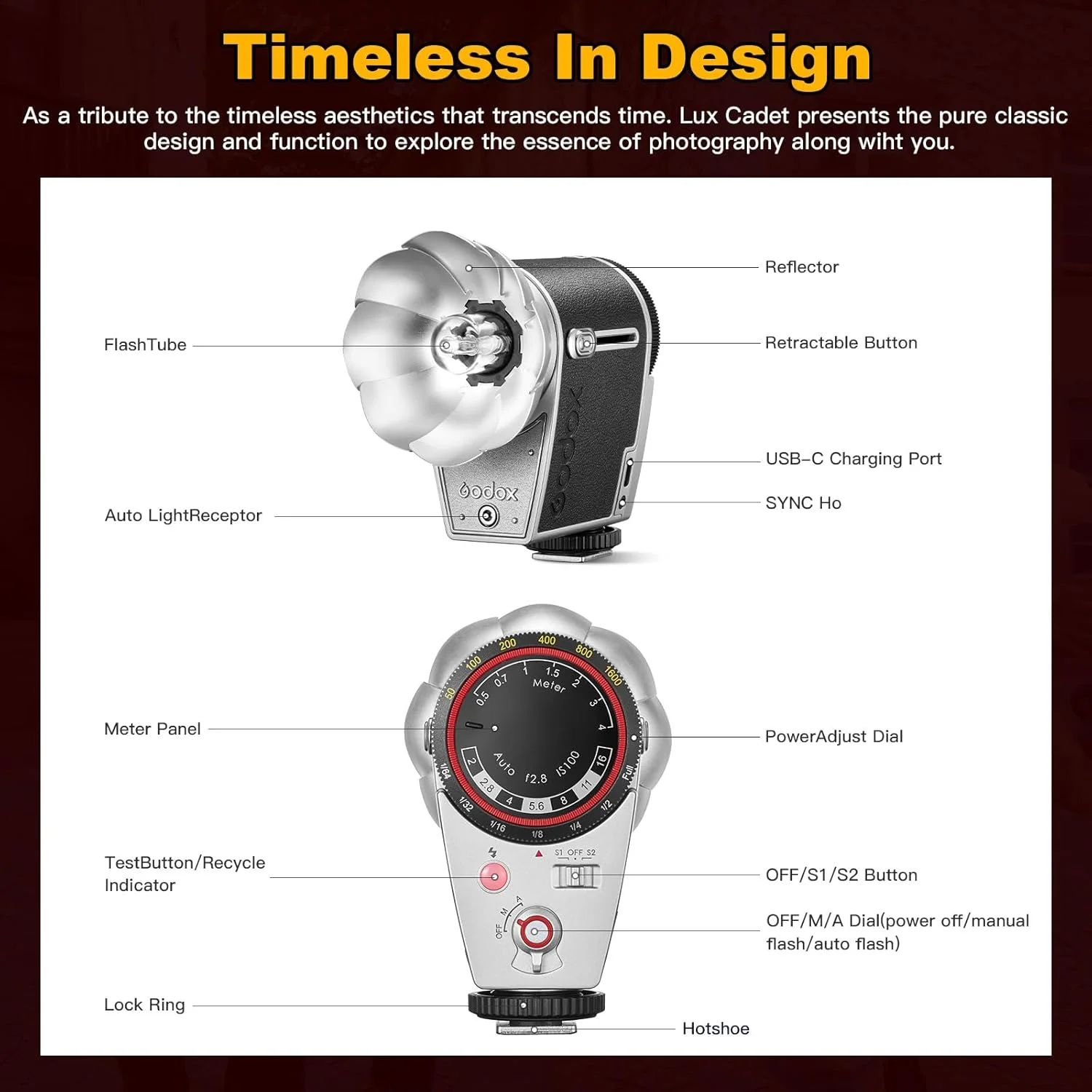 فلاش دوربین گودوکس Lux Cadet مدل Retro فلاش دوربین گودوکس Lux Cadet مدل Retro