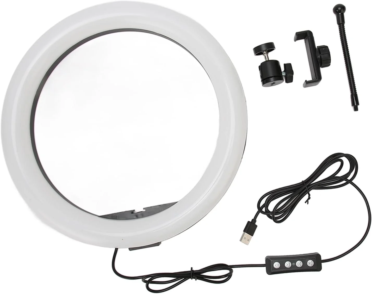 حلقه نور LED برای پخش زنده سلفی با پایه، تلفن 4 اینچی برای زیبایی، USB 13 اینچی برای حلقه نور LED برای نمایشگر نگهدارنده ماشین تحریر تلفن