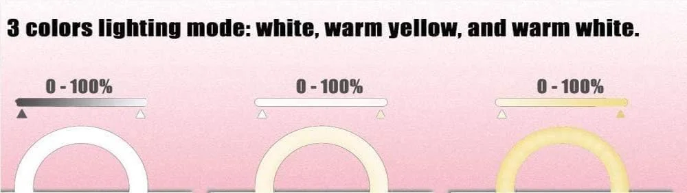 حلقه نور سلفی 16 سانتی متری، حلقه نور LED چند منظوره با پایه نگهدارنده تلفن برای پخش زنده، ویدیوهای یوتیوب/عکاسی. حلقه نور دوربین آرایشی با 3 حالت نور.