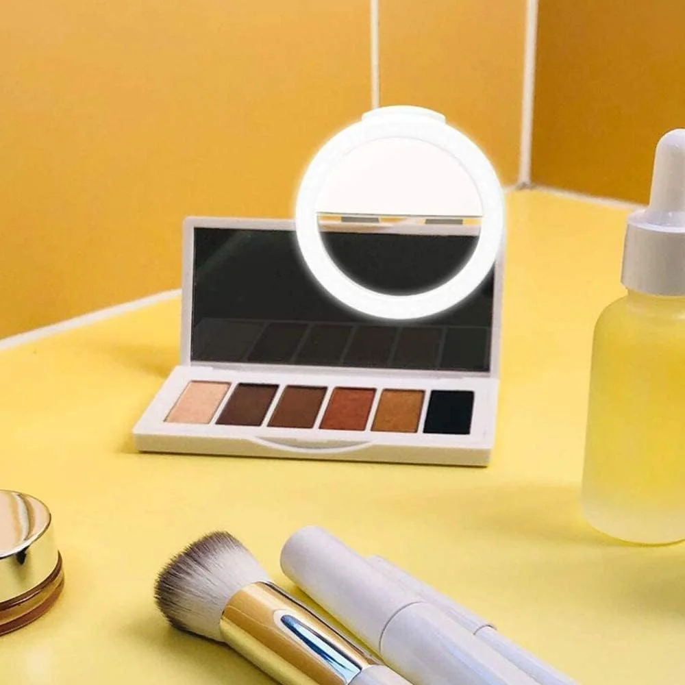 نور حلقه ای سلفی، نور سلفی گیره ای قابل حمل شارژی (سفید)