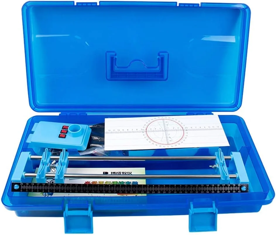 مدل علمی آموزشی کیت آزمایش های نوری علوم فیزیکی شامل چندین لنز، سکوی آزمایش نوری و دو منبع نور برای ابزار آموزش فیزیک مدرسه کودکان SC LEOW