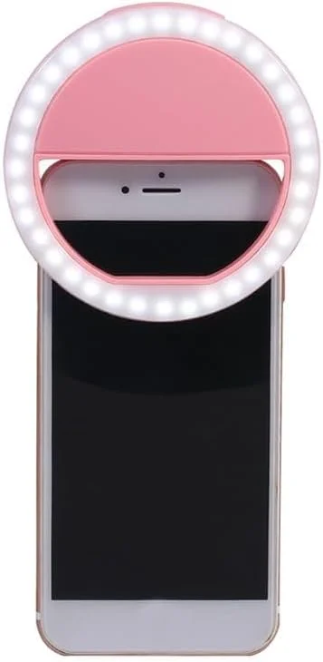 فلاش حلقه ای سلفی LED مدل Sg-11 صورتی چند رنگ