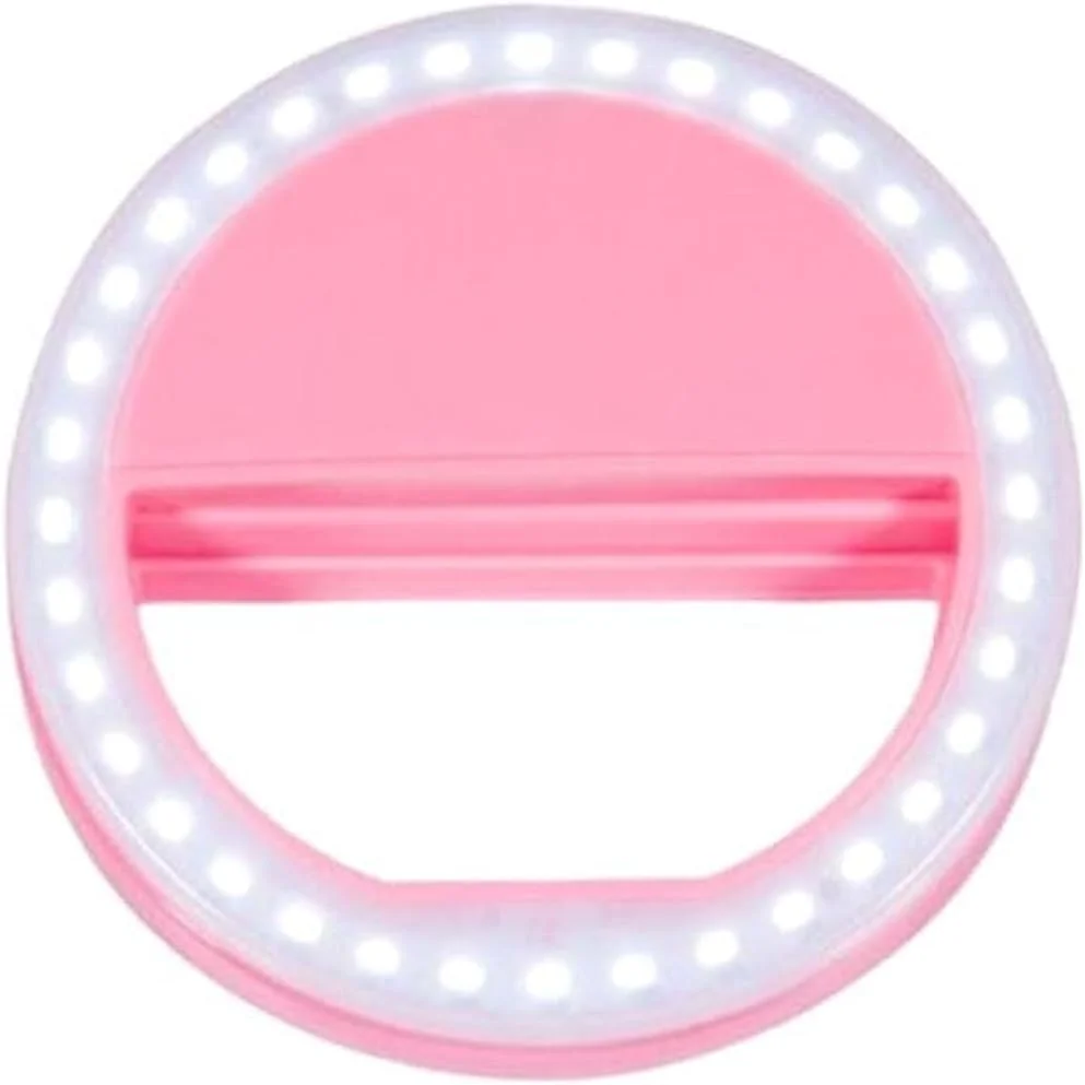 فلاش حلقه ای LED برای گوشی هوشمند صورتی/سفید چند رنگ