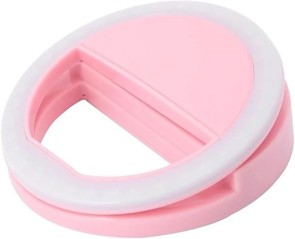 نور سلفی گیره ای قابل حمل LED صورتی/سفید چند رنگ