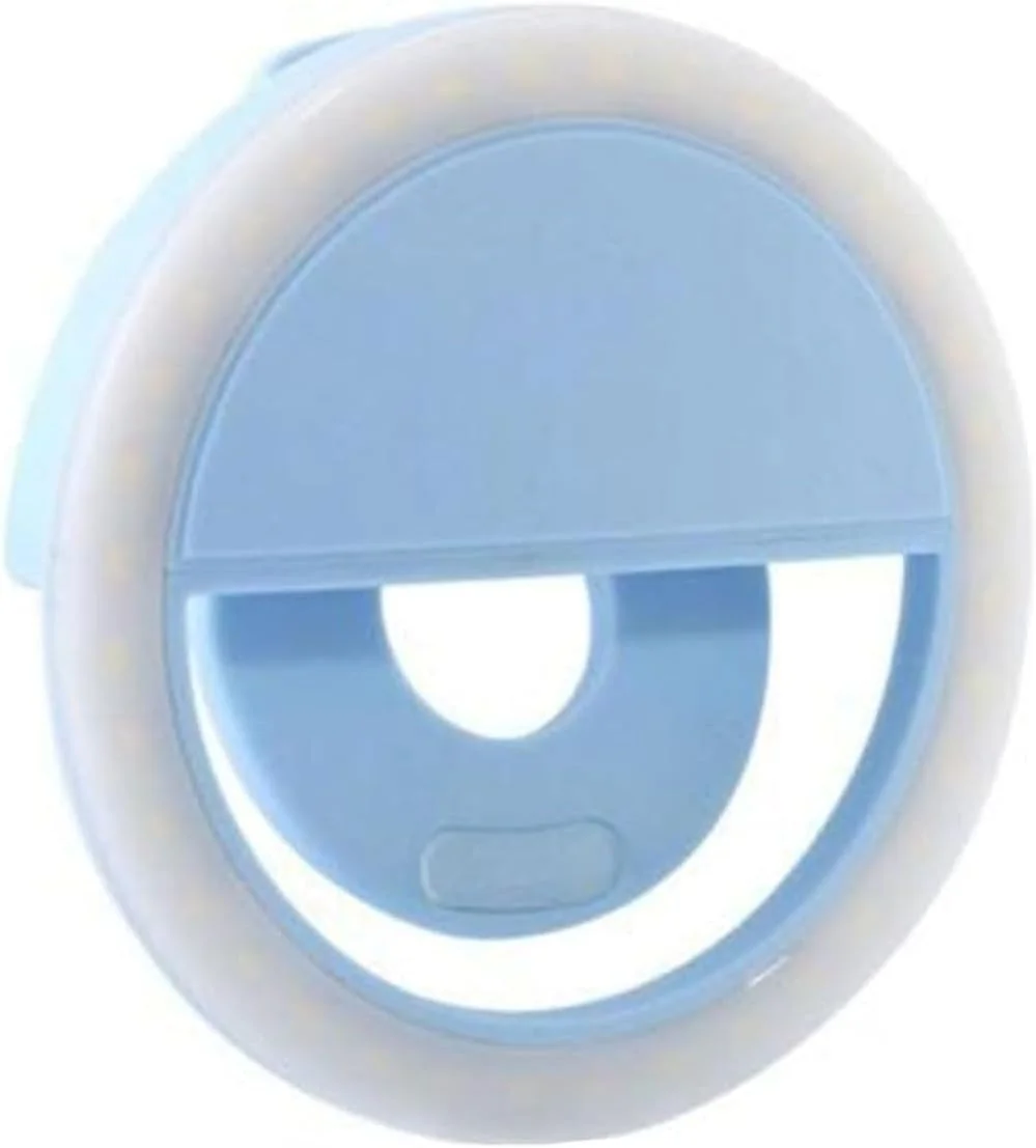 حلقه نور سلفی شارژی آبی چند رنگ