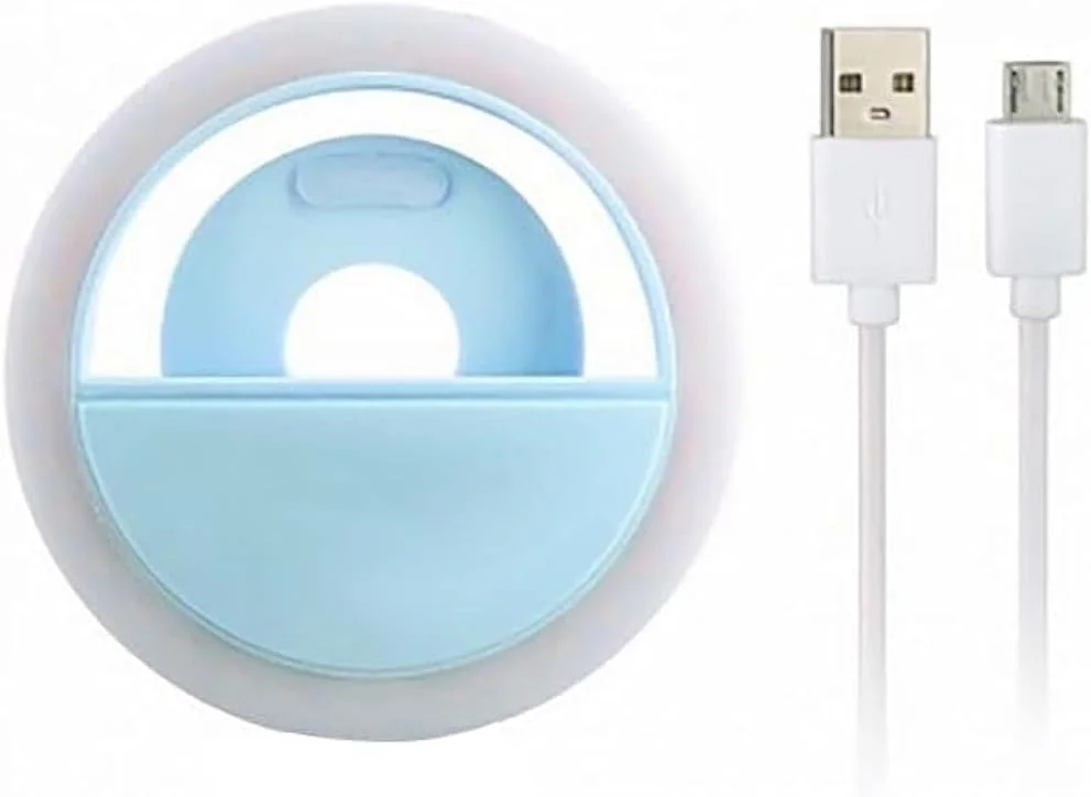 فلاش حلقه ای LED سلفی برای گوشی هوشمند آبی چند رنگ فلاش حلقه ای LED سلفی برای گوشی هوشمند آبی چند رنگ