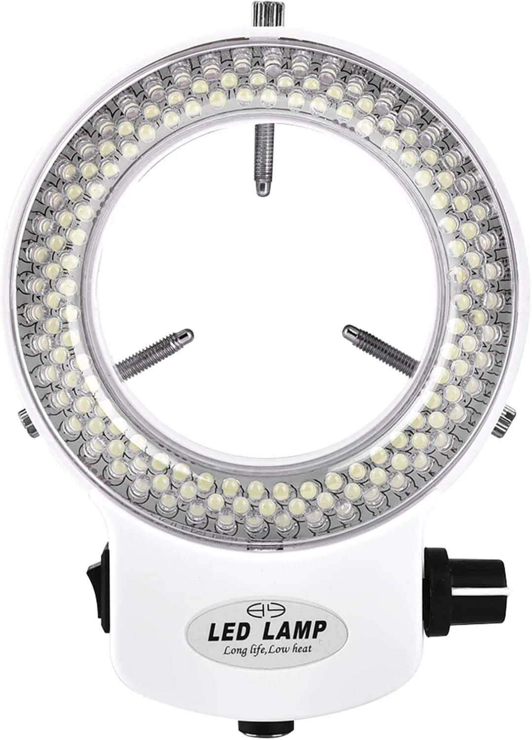 حلقه نور 144 LED قابل تنظیم برای دوربین میکروسکوپ، منبع نور 144 مهره LED با روشنایی قابل تنظیم، چراغ حلقه ای LED برای میکروسکوپ استریو (سفید) حلقه نور 144 LED قابل تنظیم برای دوربین میکروسکوپ، منبع نور 144 مهره LED با روشنایی قابل تنظیم، چراغ حلقه ای LED برای میکروسکوپ استریو (سفید)