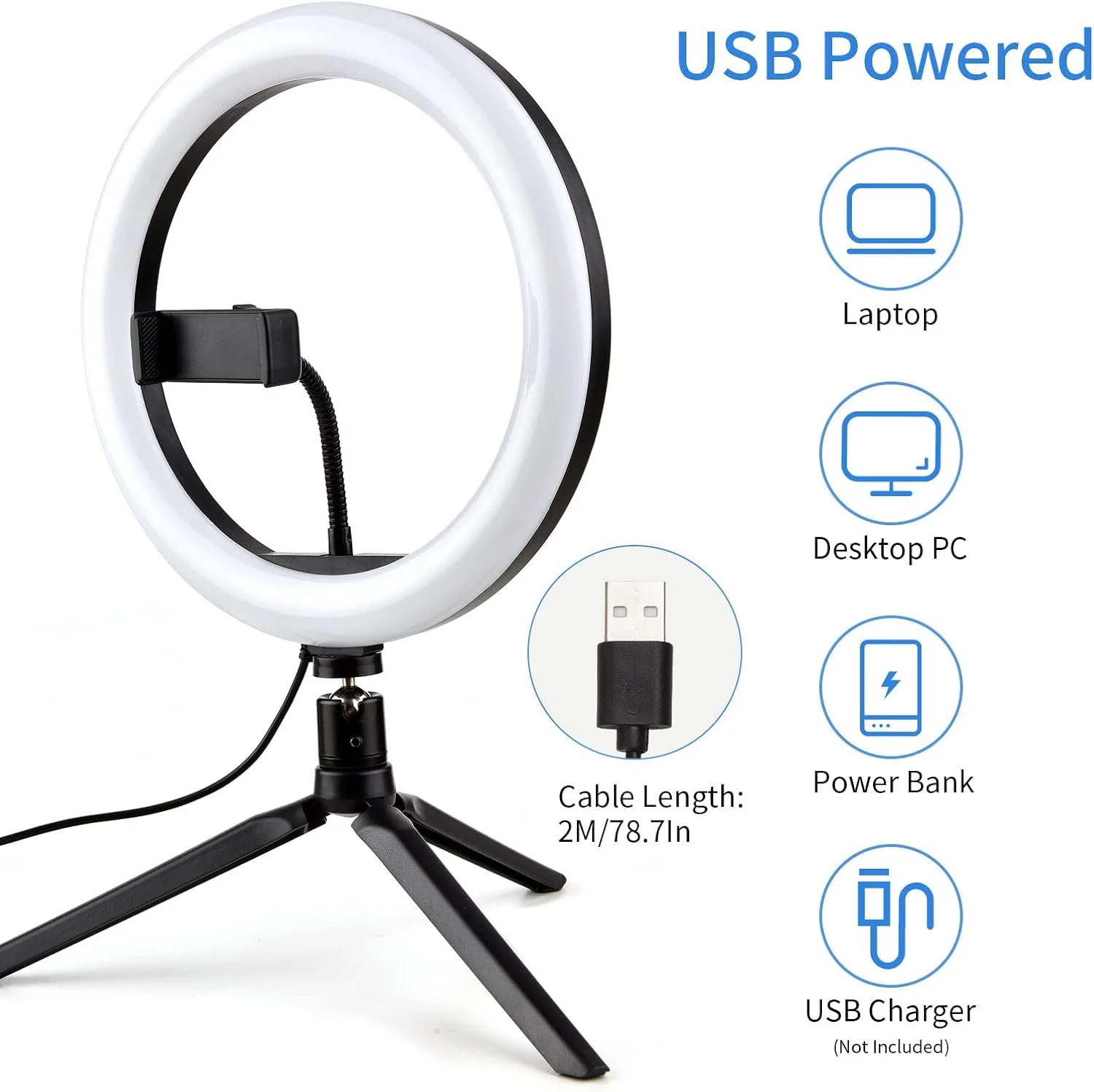 کیت نور حلقه ای 26 سانتی متری چند رنگ Irovami با پایه و نگهدارنده تلفن، 10 سطح روشنایی قابل تنظیم 3200K-6000K مناسب برای پخش زنده/کنفرانس/آرایش کیت نور حلقه ای 26 سانتی متری چند رنگ Irovami با پایه و نگهدارنده تلفن، 10 سطح روشنایی قابل تنظیم 3200K-6000K مناسب برای پخش زنده/کنفرانس/آرایش