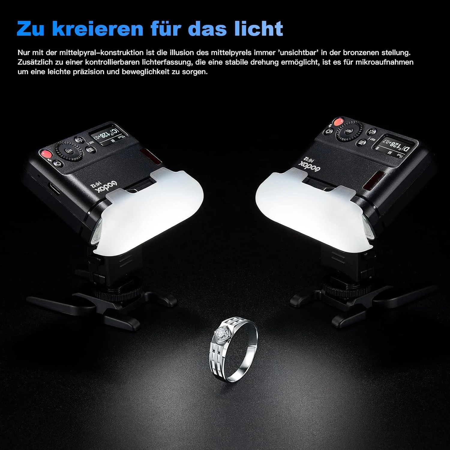 فلاش ماکرو GODOX MF12-K2 به همراه فیلتر رنگی GODOX XproII-N، کنترل بیسیم 2.4G، حالت TTL/M، باتری لیتیومی 3.7 ولت/6.29 وات سازگار با نیکون، سونی، کانن، فوجی، المپوس و پاناسونیک فلاش ماکرو GODOX MF12-K2 به همراه فیلتر رنگی GODOX XproII-N، کنترل بیسیم 2.4G، حالت TTL/M، باتری لیتیومی 3.7 ولت/6.29 وات سازگار با نیکون، سونی، کانن، فوجی، المپوس و پاناسونیک