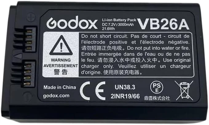 AECAM - آداپتورهای باتری فلاش اسپیدلایت GODOXs VB26A V860III 850III برای لوازم جانبی فلاش اسپیدلایت GODOXs V1 مدل pk VB26 (VC26)