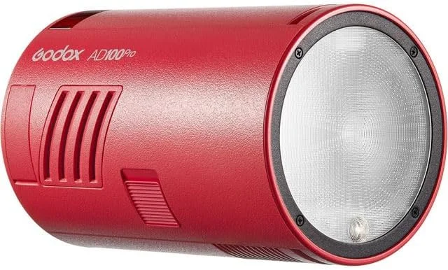 AECAM - فلاش جیبی بی سیم گودوکس AD100 Pro AD100Pro 2.4G TTL HSS 100W مناسب فضای باز برای دوربین های اندروید، نیکون، کانن، فوجی، المپوس (قرمز AD100Pro)