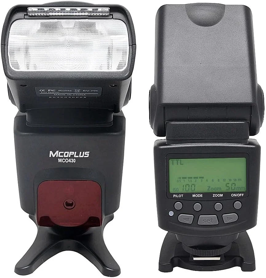 AECAM - فلاش اسپیدلایت Mcoplus MCO-430 TTL برای دوربین های کانن EOS 60D 70D 80D 90D 550D 600D 650D 700D 800D 5D 5D II III 5DIV 7DII 1100D 1200D